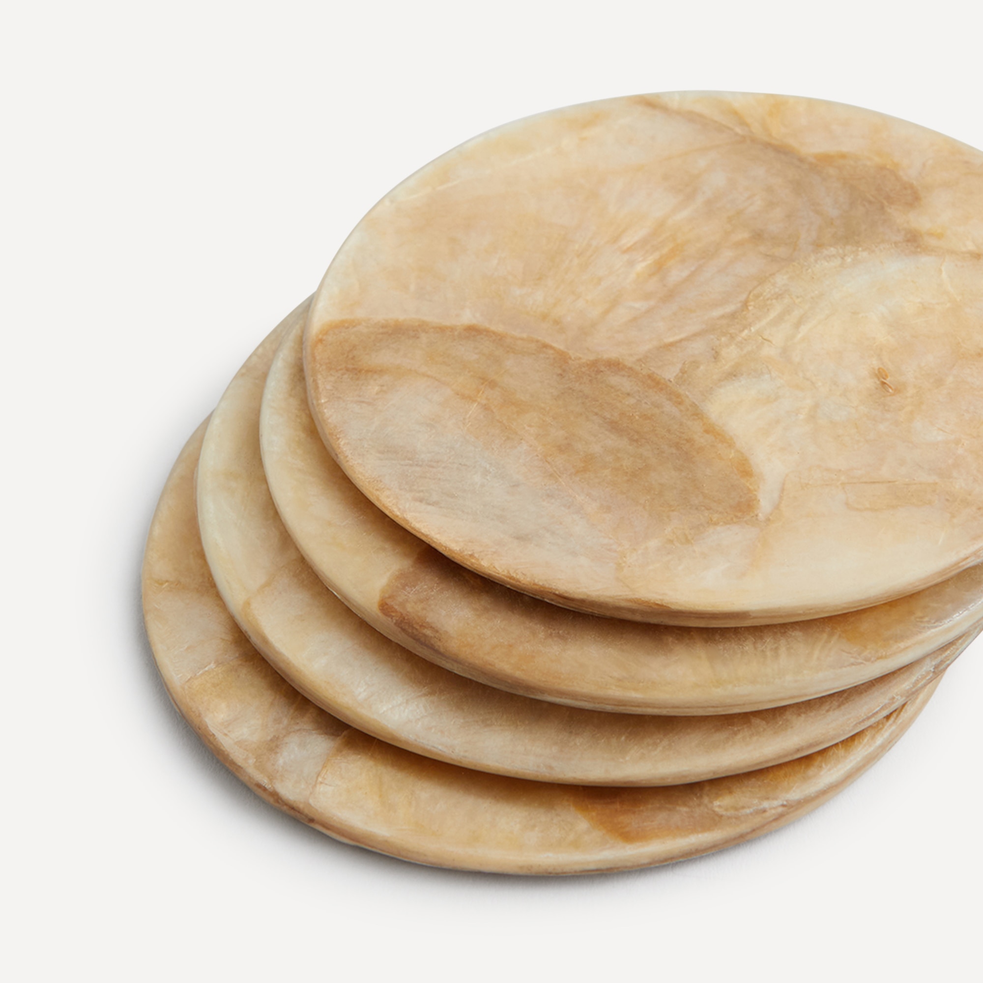 Conjunto de 4 bases para copos Nácar Dourado-3