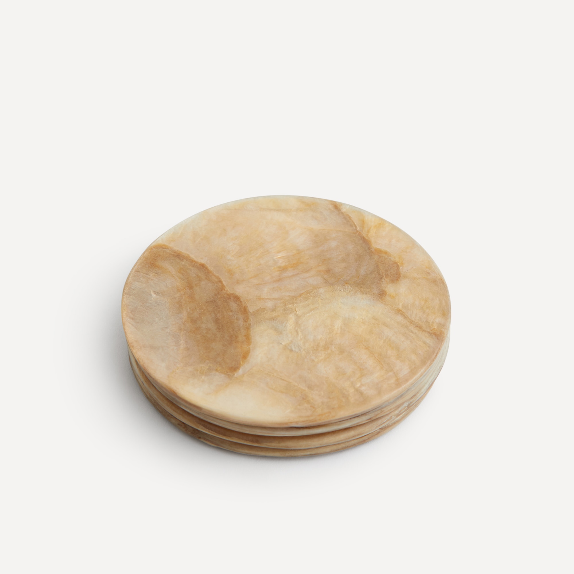 Conjunto de 4 bases para copos Nácar Dourado-4