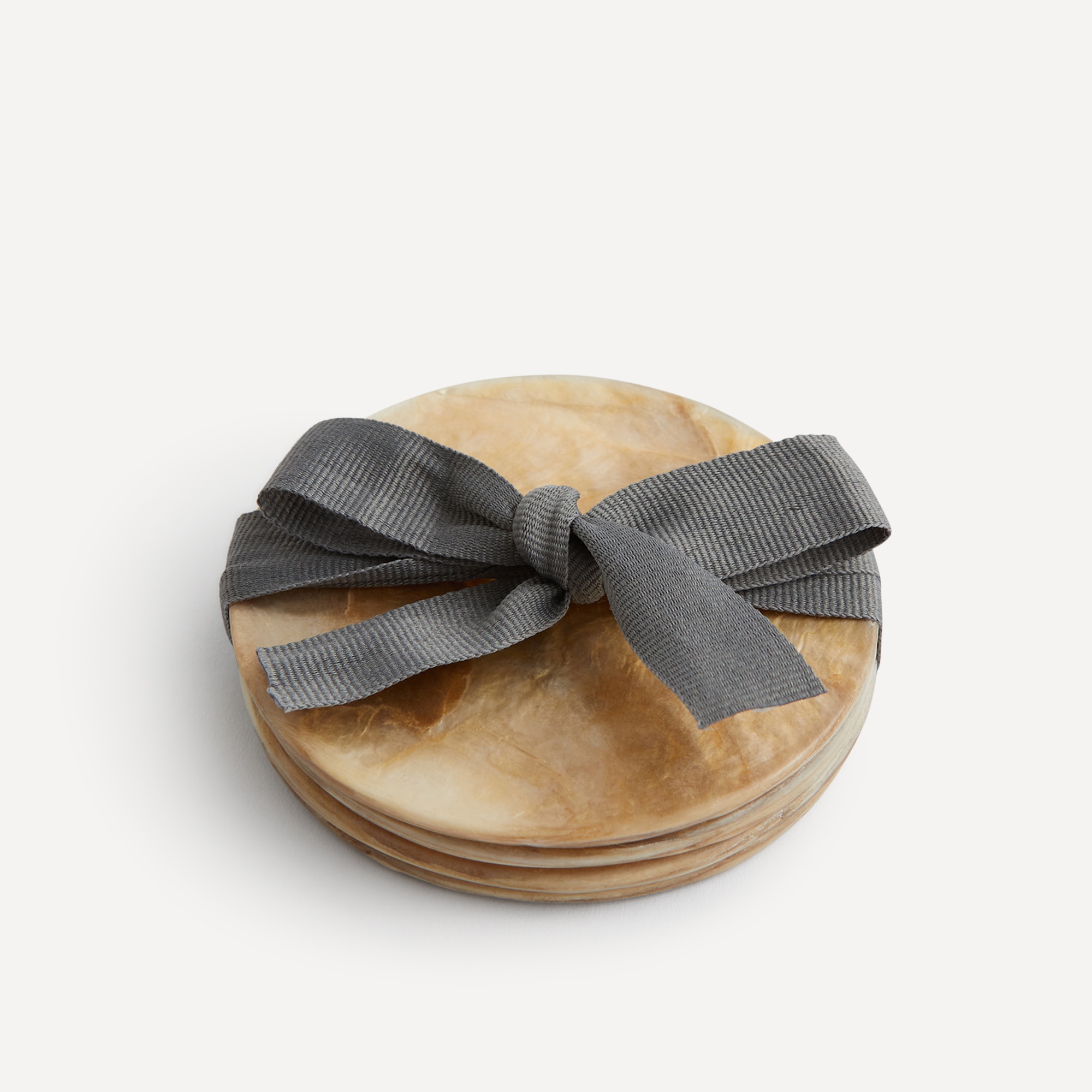 Conjunto de 4 bases para copos Nácar Dourado-5