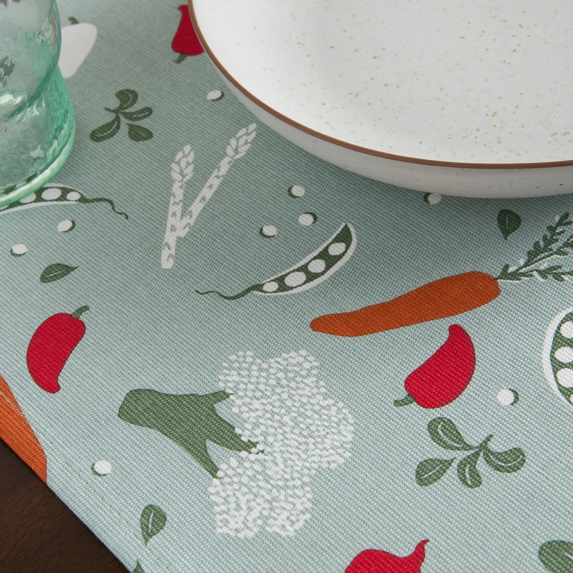 Conjunto de 2 Individuais Vegetais Multicolor-2