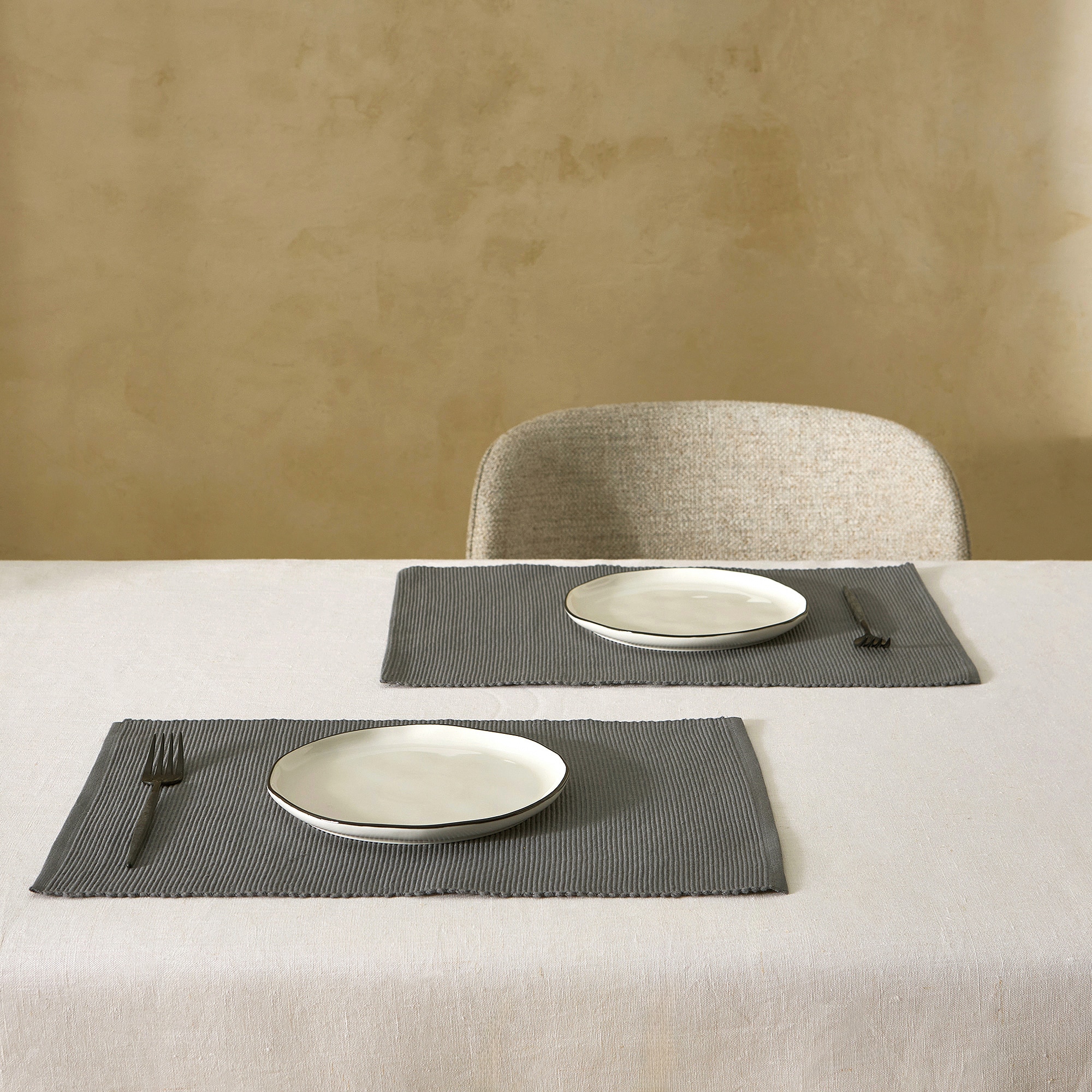 Imagen 0 de Set 2 manteles individuales algodón sostenible Basic Nuestro Mejor Precio - El Corte Inglés