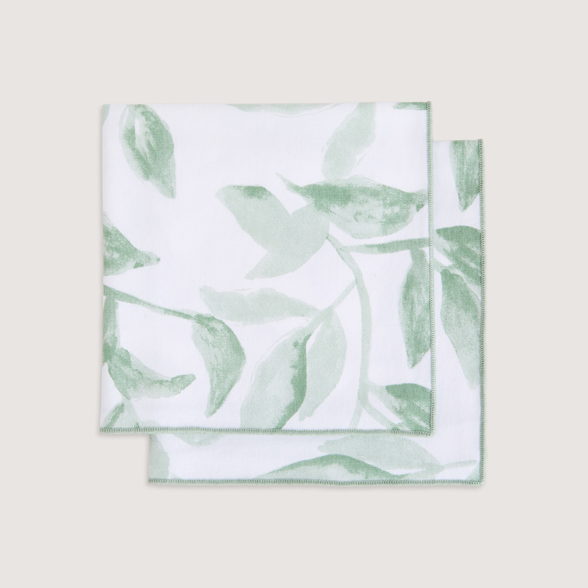 Conjunto de 2 Guardanapos de Algodão Tea Verde-1