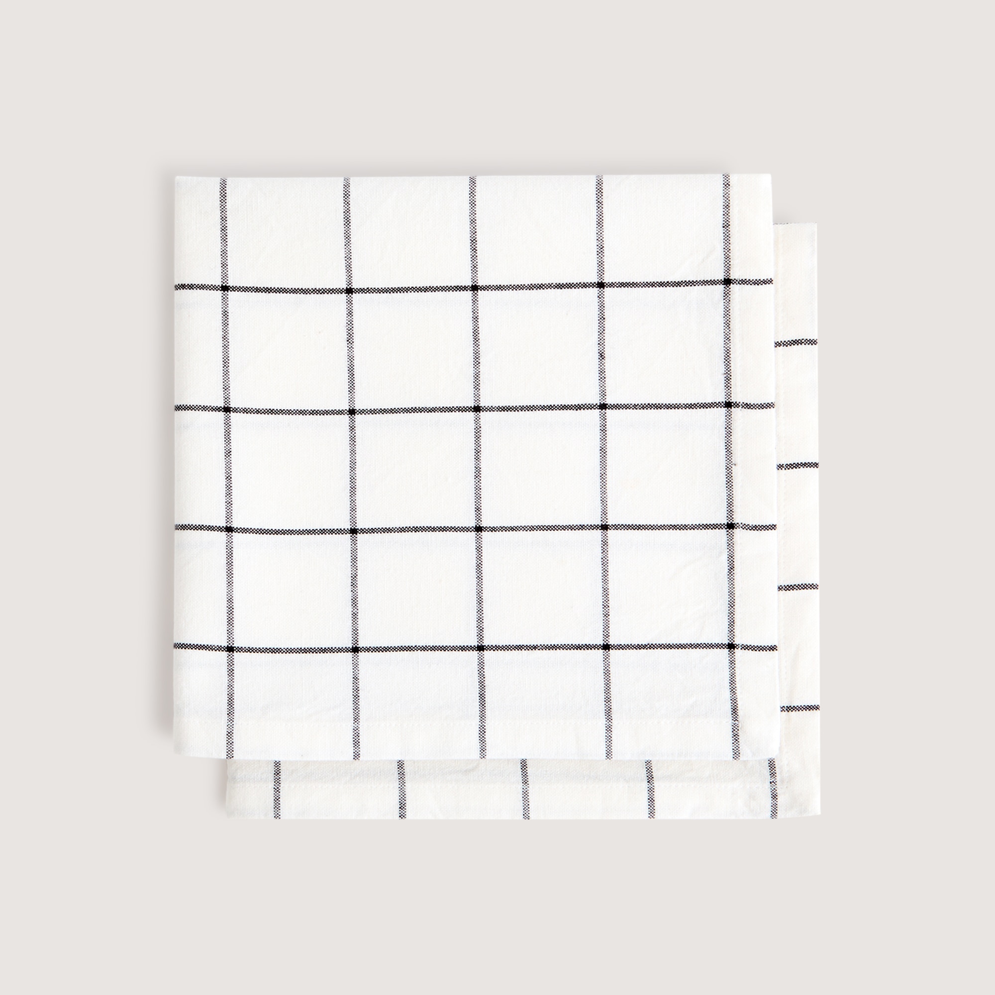 Imagem 0 de Conjunto de 2 Guardanapos de Algodão aos Quadrados