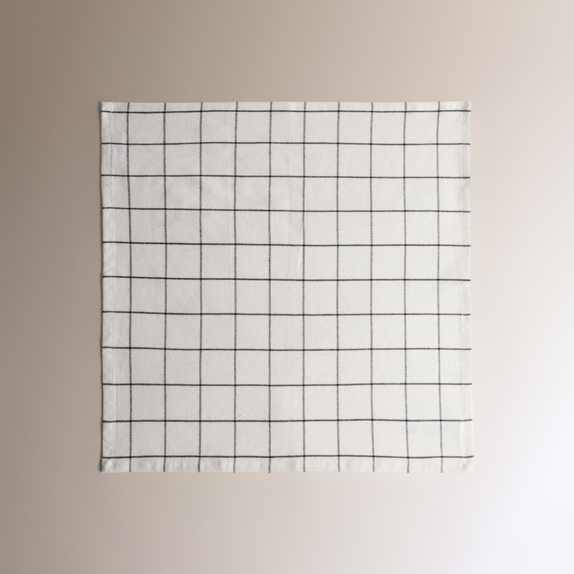 Conjunto de 2 Guardanapos de Algodão Quadro Branco-2