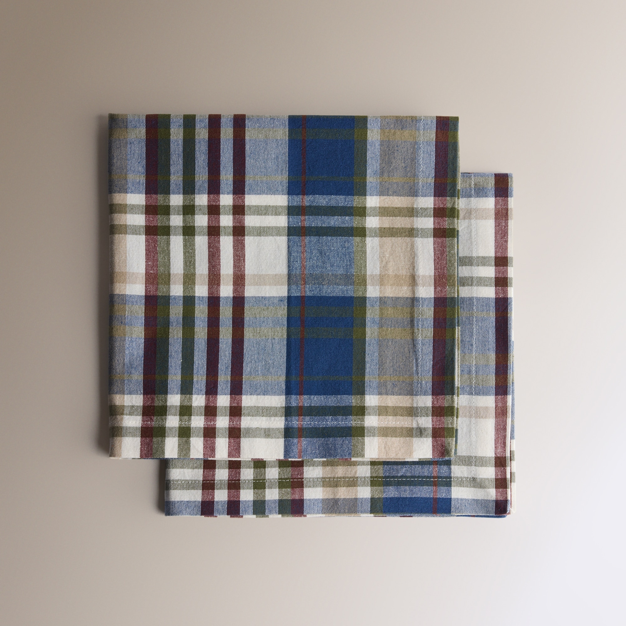 Conjunto de 2 Guardanapos de Algodão Forest Azul-3