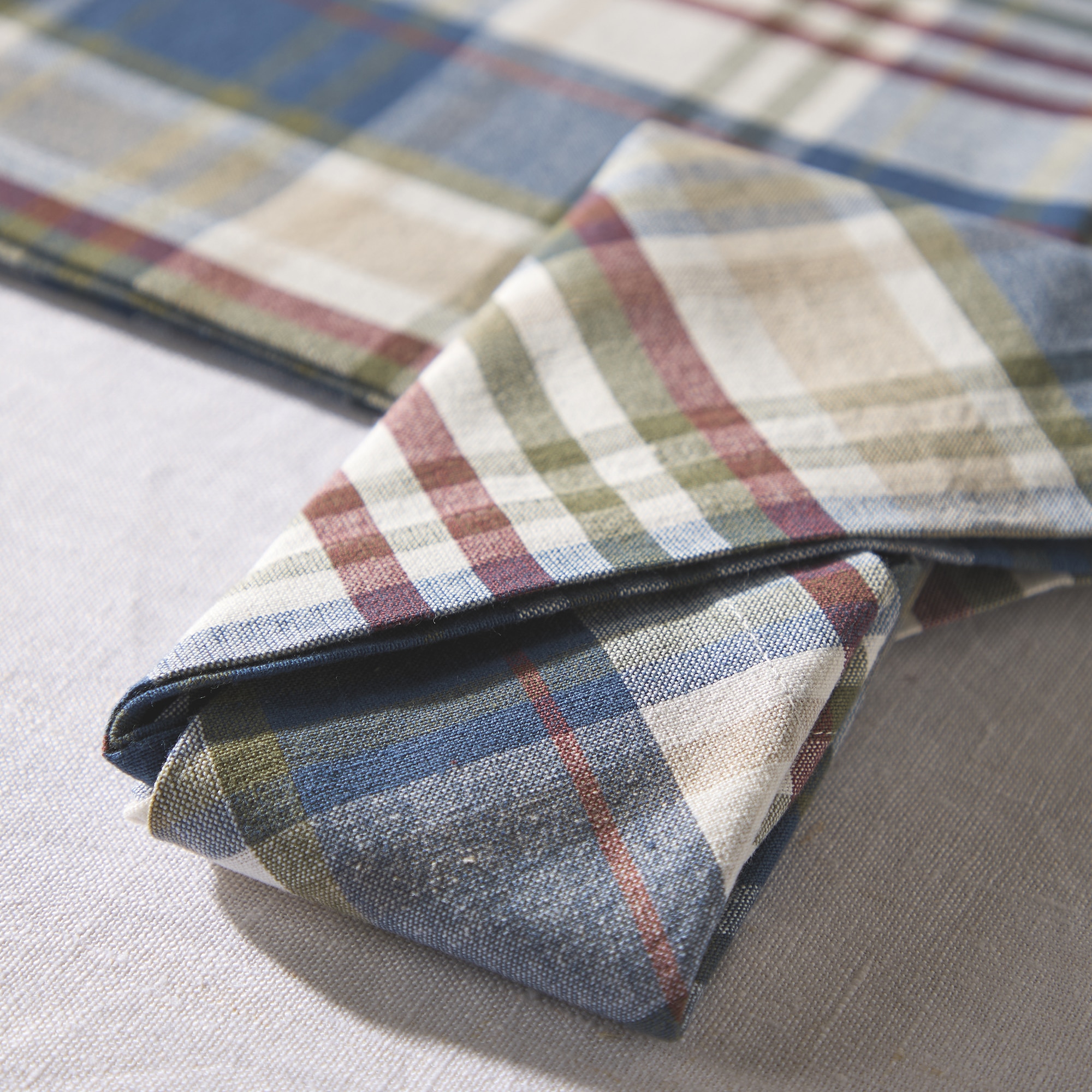 Conjunto de 2 Guardanapos de Algodão Forest Azul-4