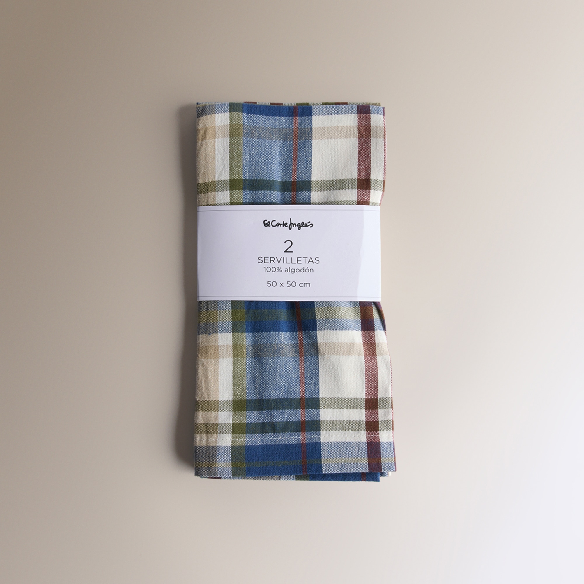 Conjunto de 2 Guardanapos de Algodão Forest Azul-5