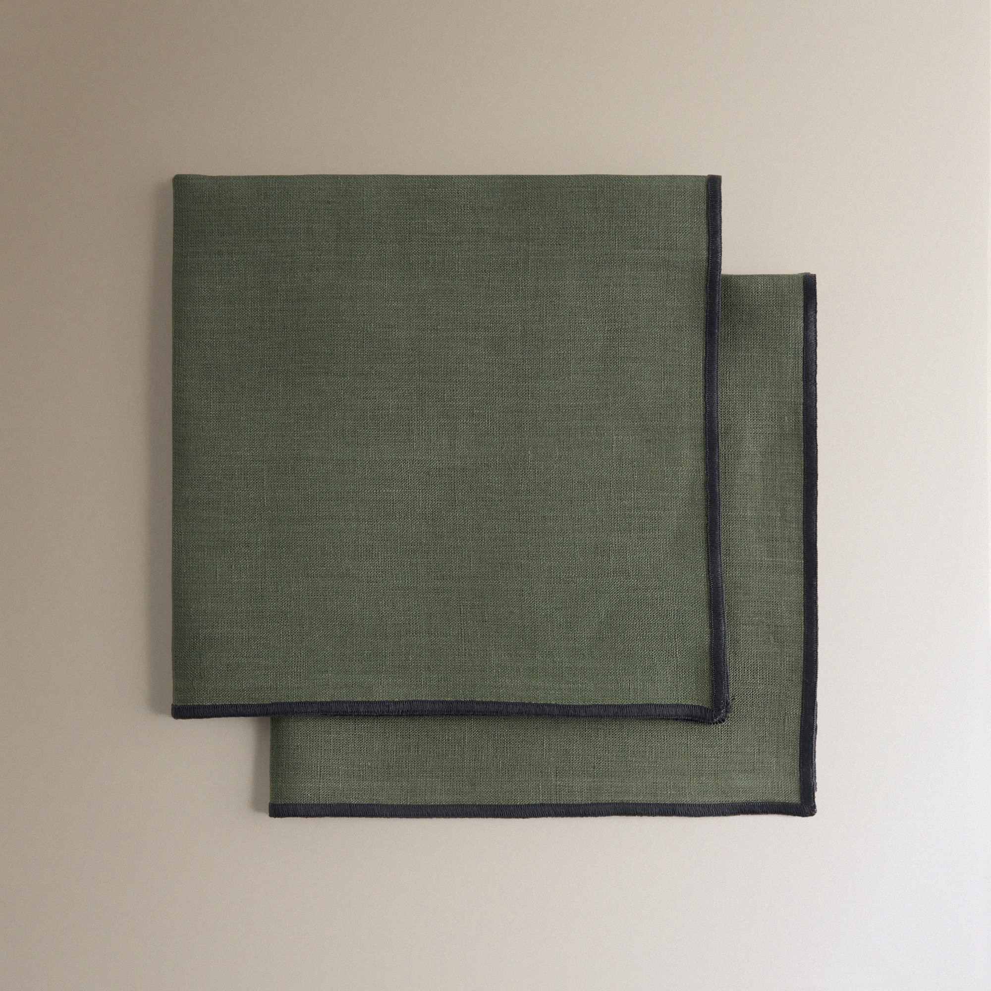Set 2 servilletas lino Net - Verde 50 x 50 cm Verde-3