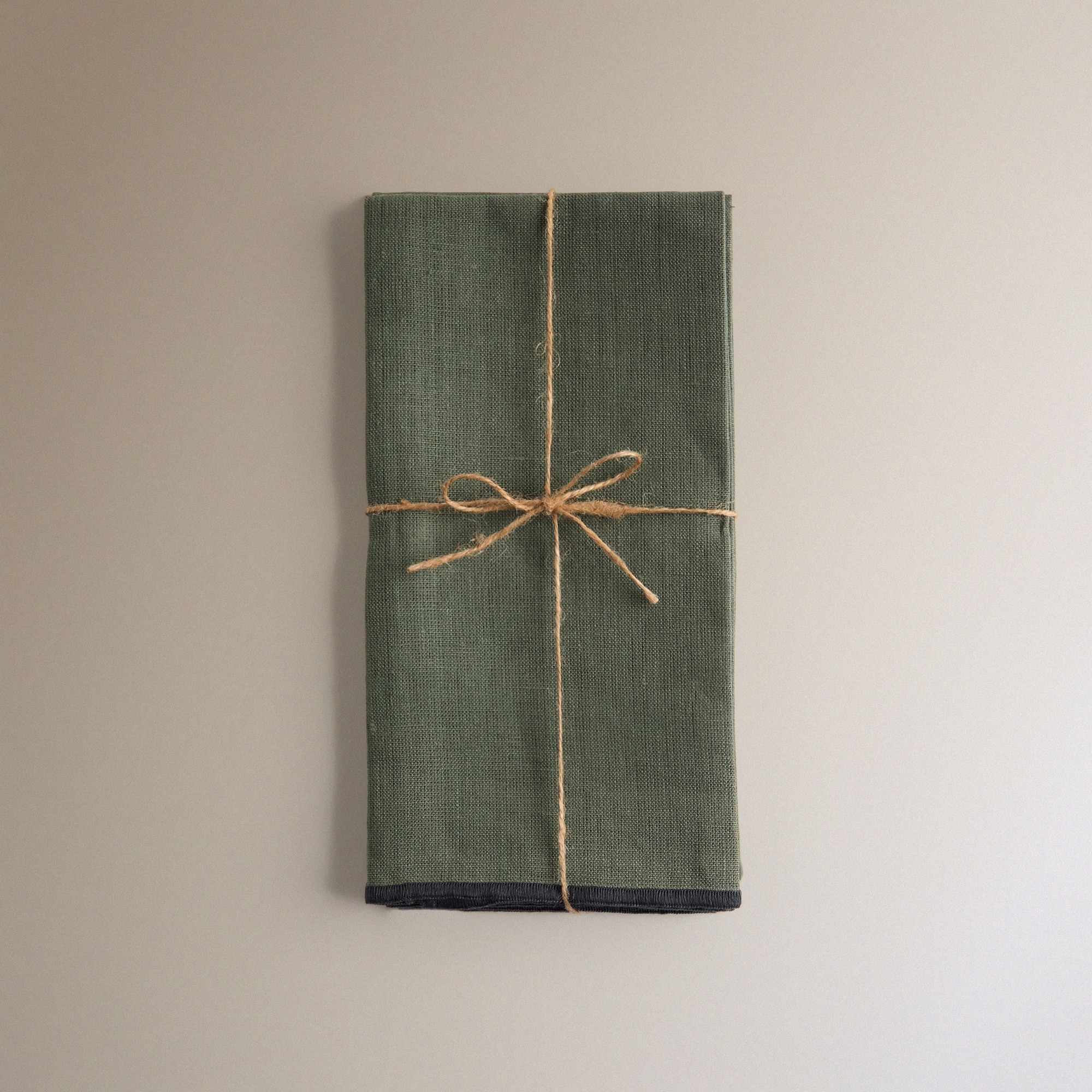 Set 2 servilletas lino Net - Verde 50 x 50 cm Verde-5