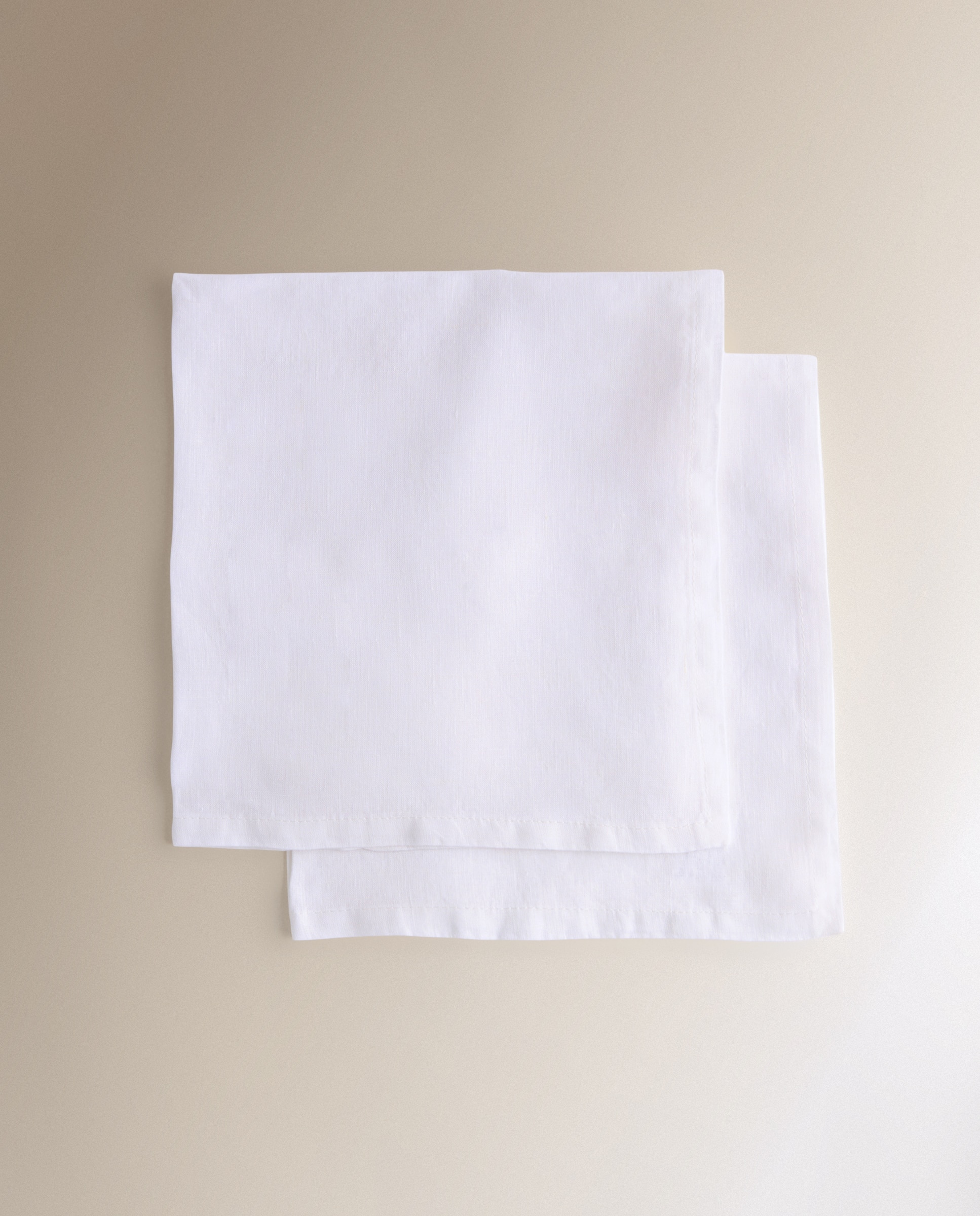 Set 2 servilletas Lino - Blanco 50 x 50 cm Blanco-3