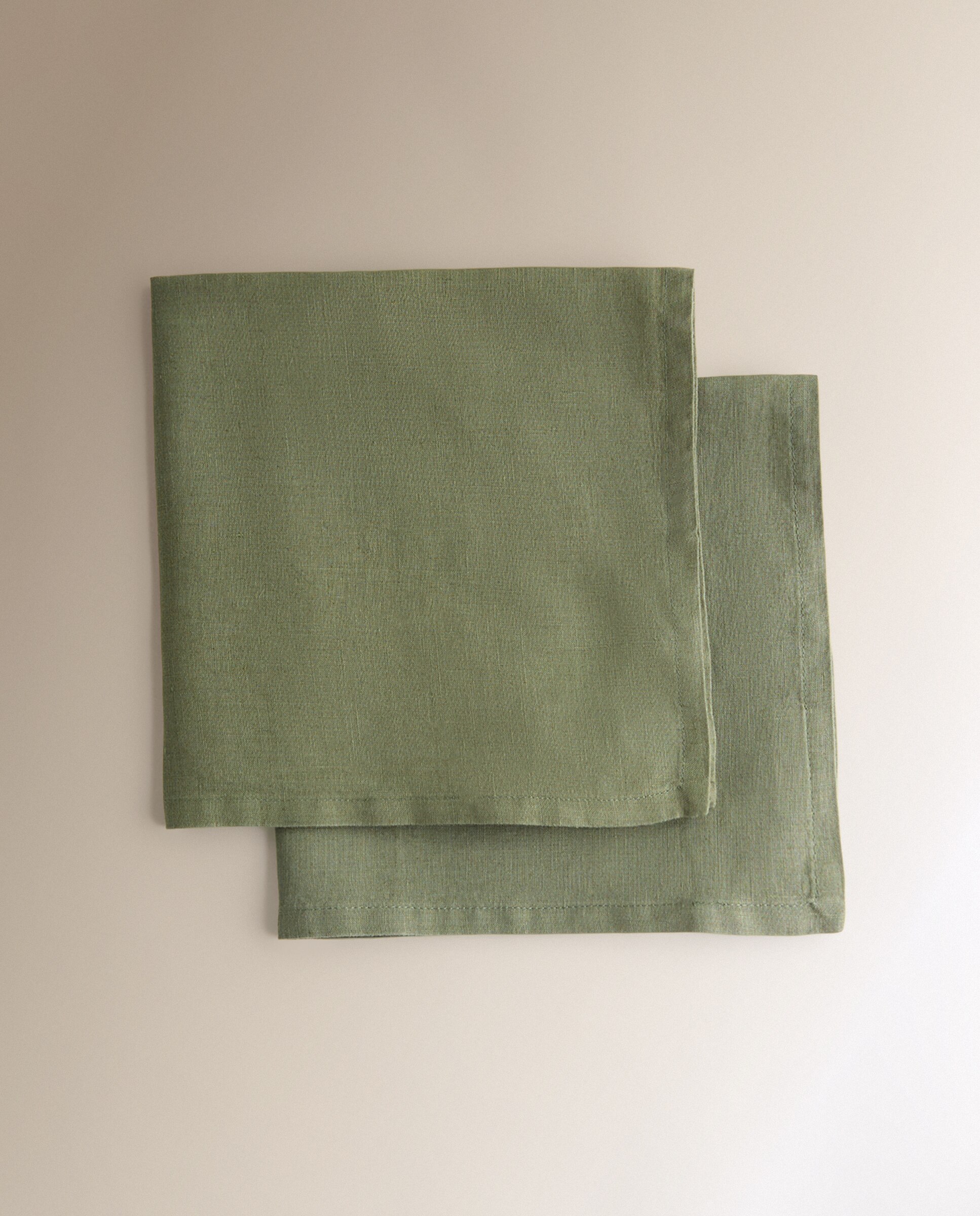 Set 2 servilletas Lino - Verde 50 x 50 cm Verde-3