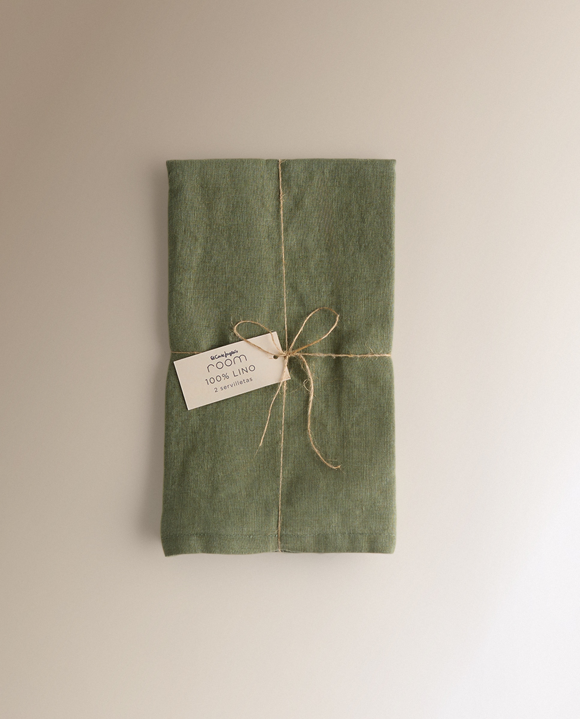 Set 2 servilletas Lino - Verde 50 x 50 cm Verde-5