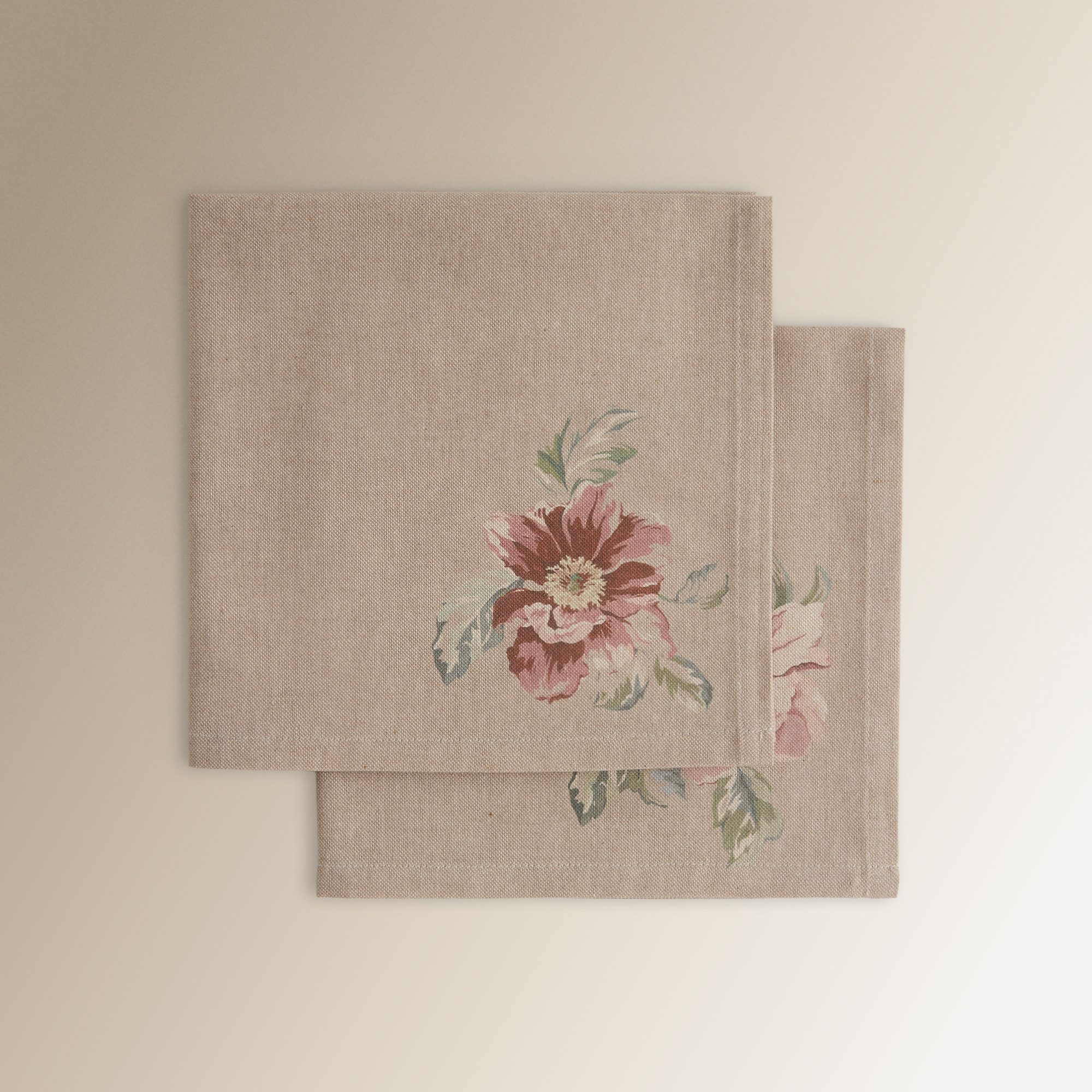 Conjunto de 2 Guardanapos de Algodão Orleans Rosa-3