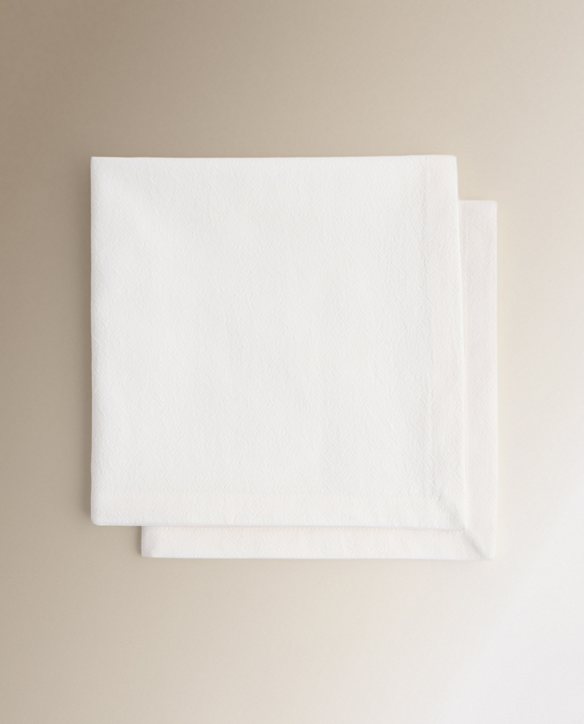 Imagen 3 de Set 2 servilletas Algodón Lavado - Blanco 50 x 50 cm Blanco