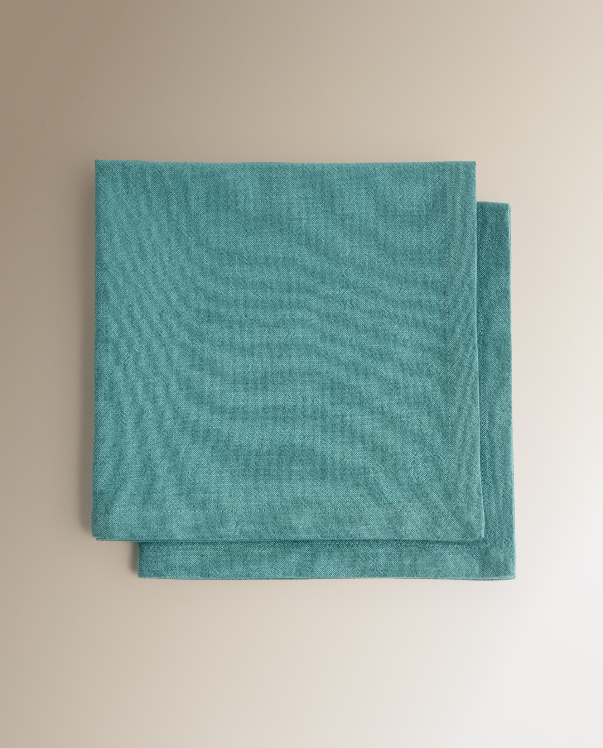 Set 2 servilletas Algodón Lavado - Verde Agua 50 x 50 cm Verde Agua-3