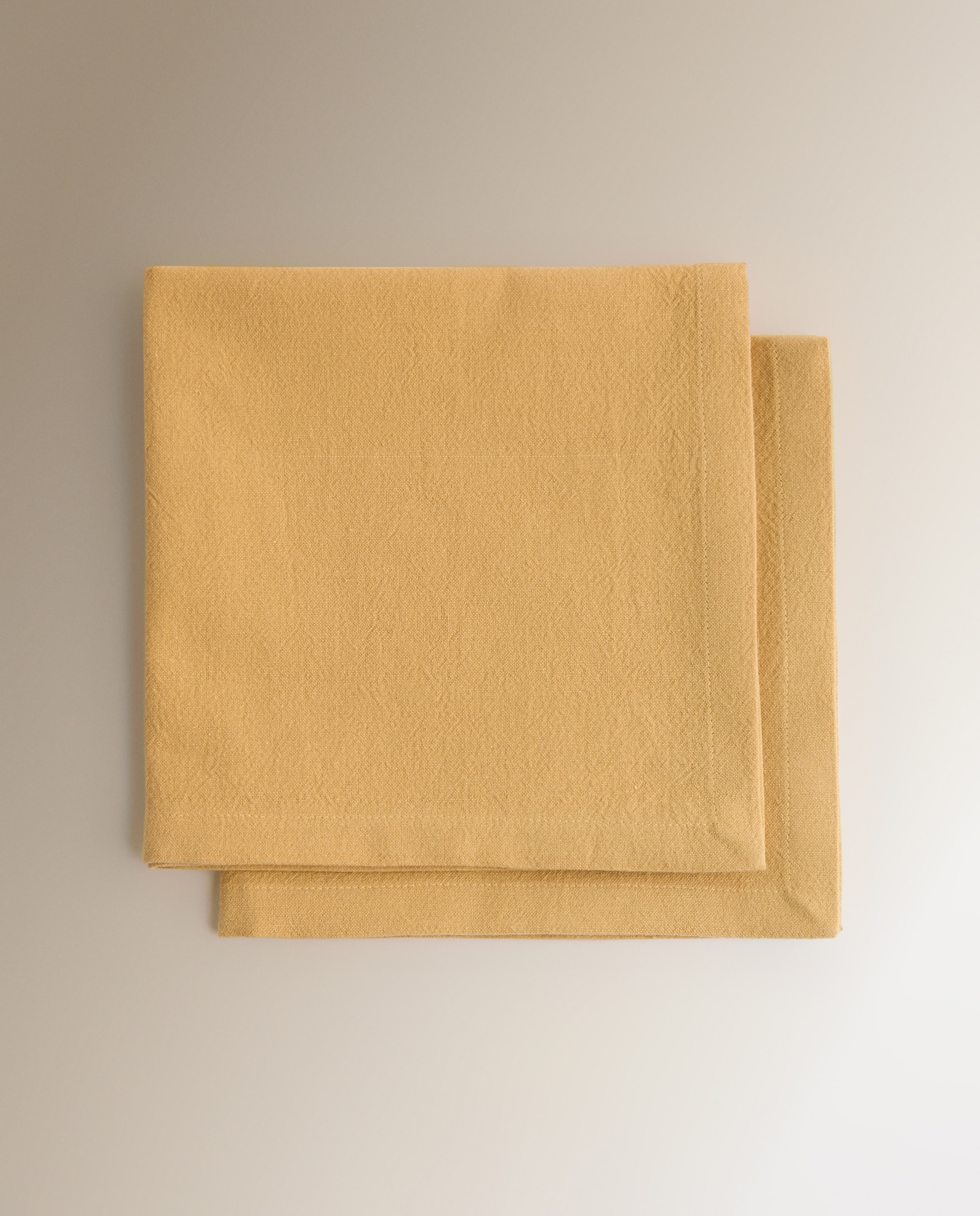 Set 2 servilletas Algodón Lavado - Mostaza 50 x 50 cm Mostaza-3