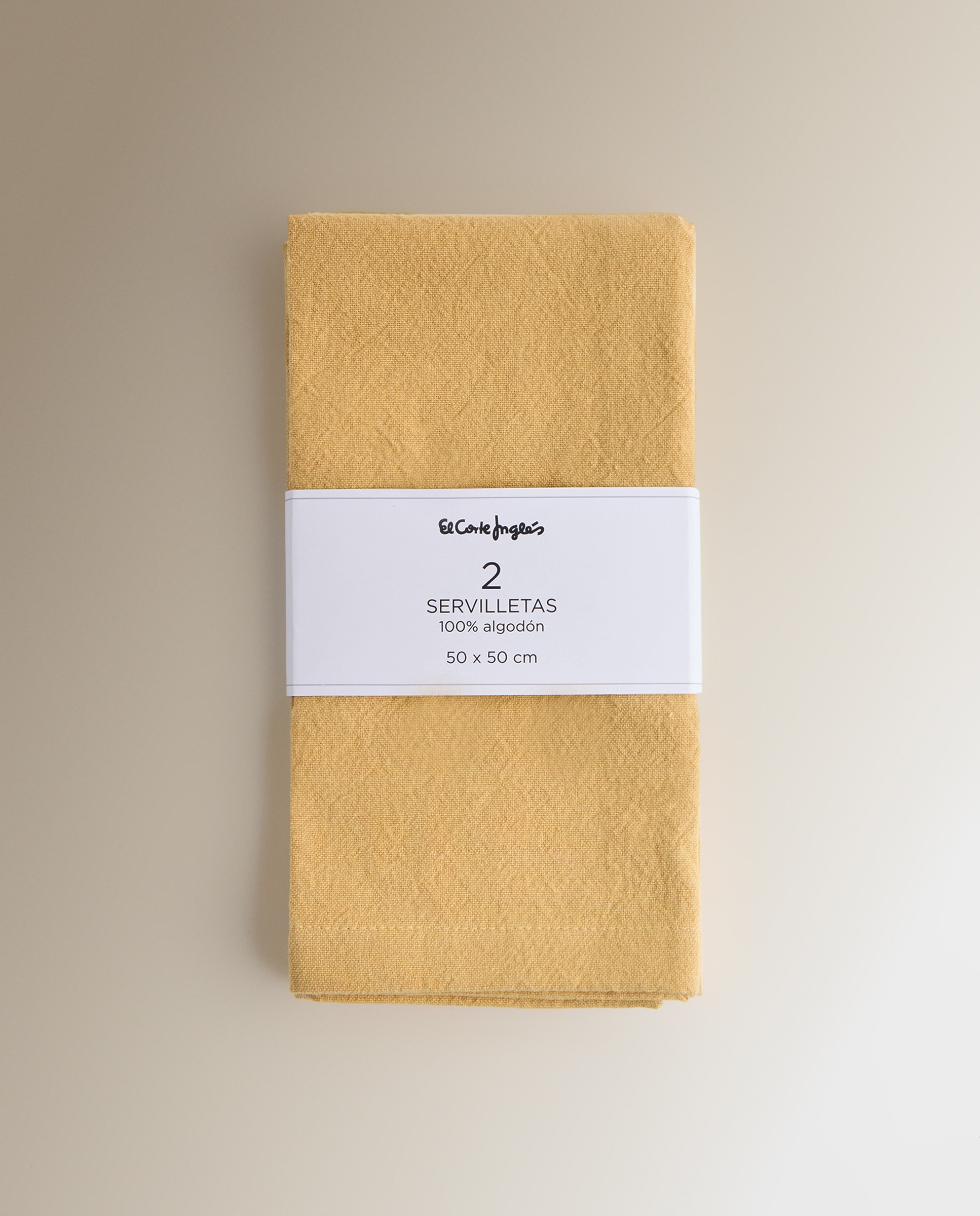 Set 2 servilletas Algodón Lavado - Mostaza 50 x 50 cm Mostaza-4
