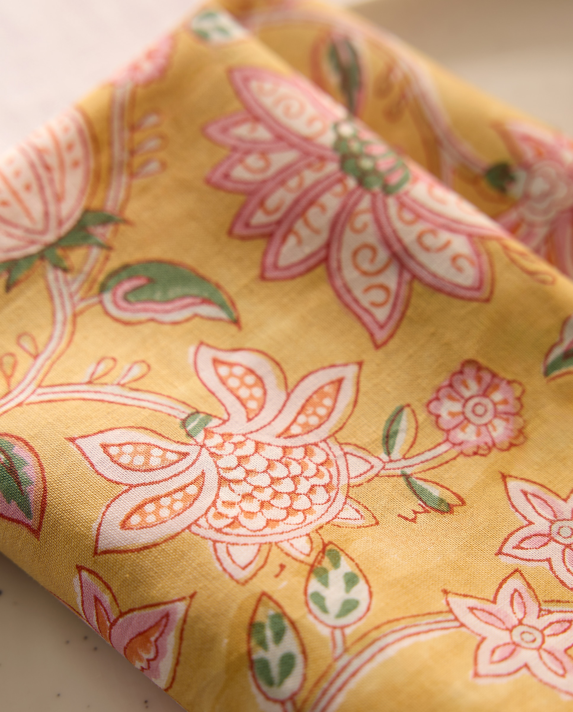 Conjunto de 2 Guardanapos Amarelo-4