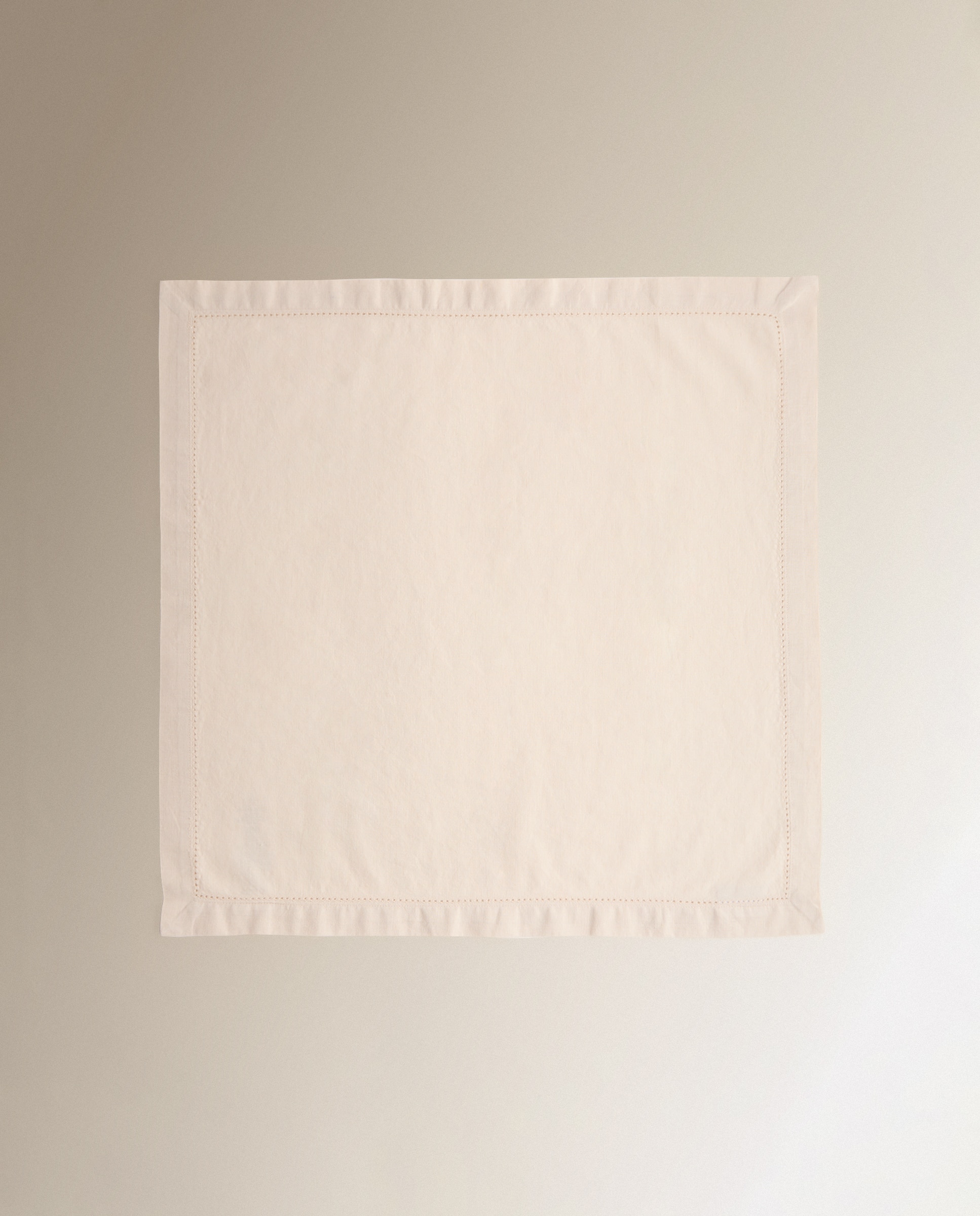 Conjunto de 2 Guardanapos de Algodão e Linho Vainica Bege-2