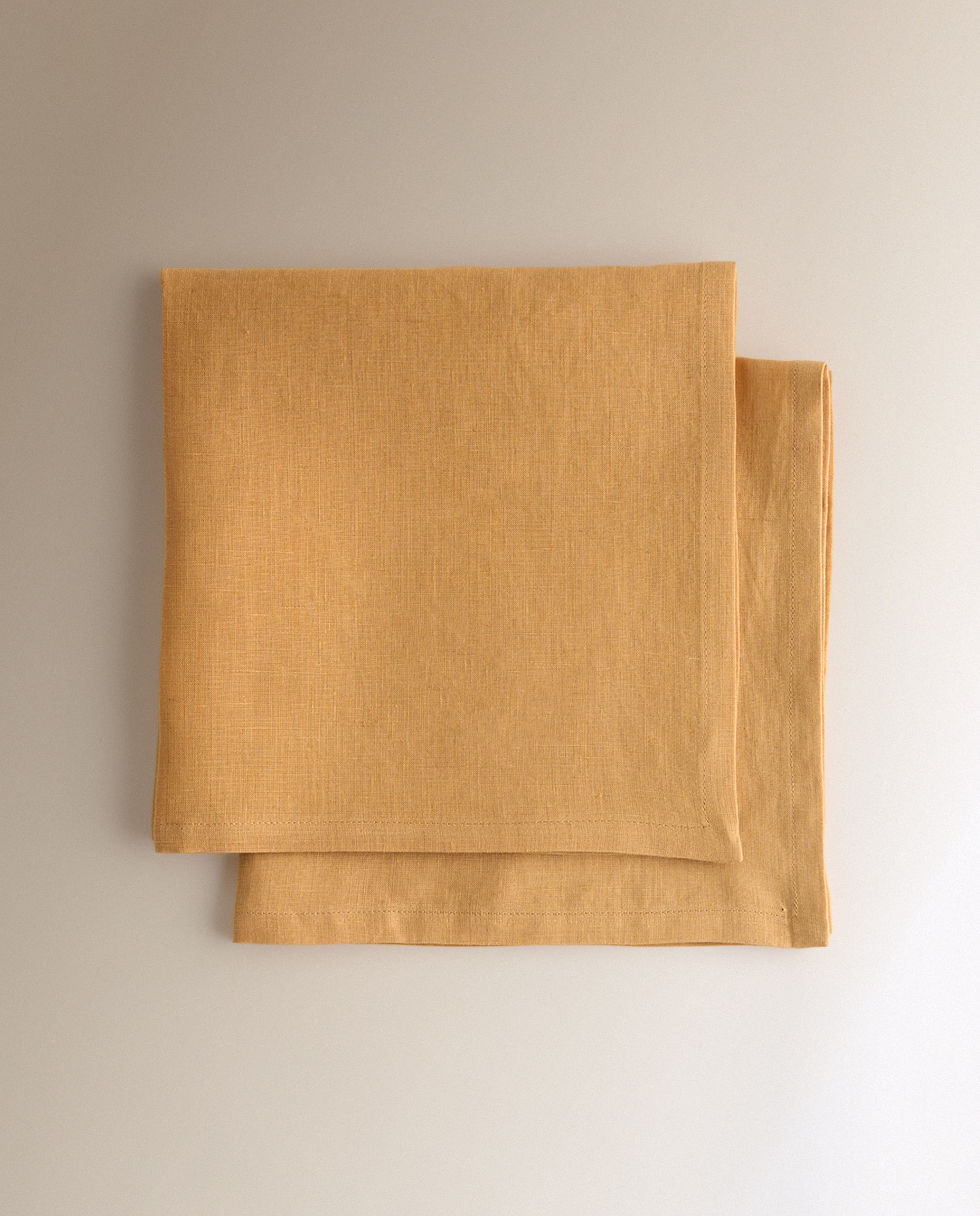 Set 2 servilletas Lino - Mostaza 50 x 50 cm Mostaza-3