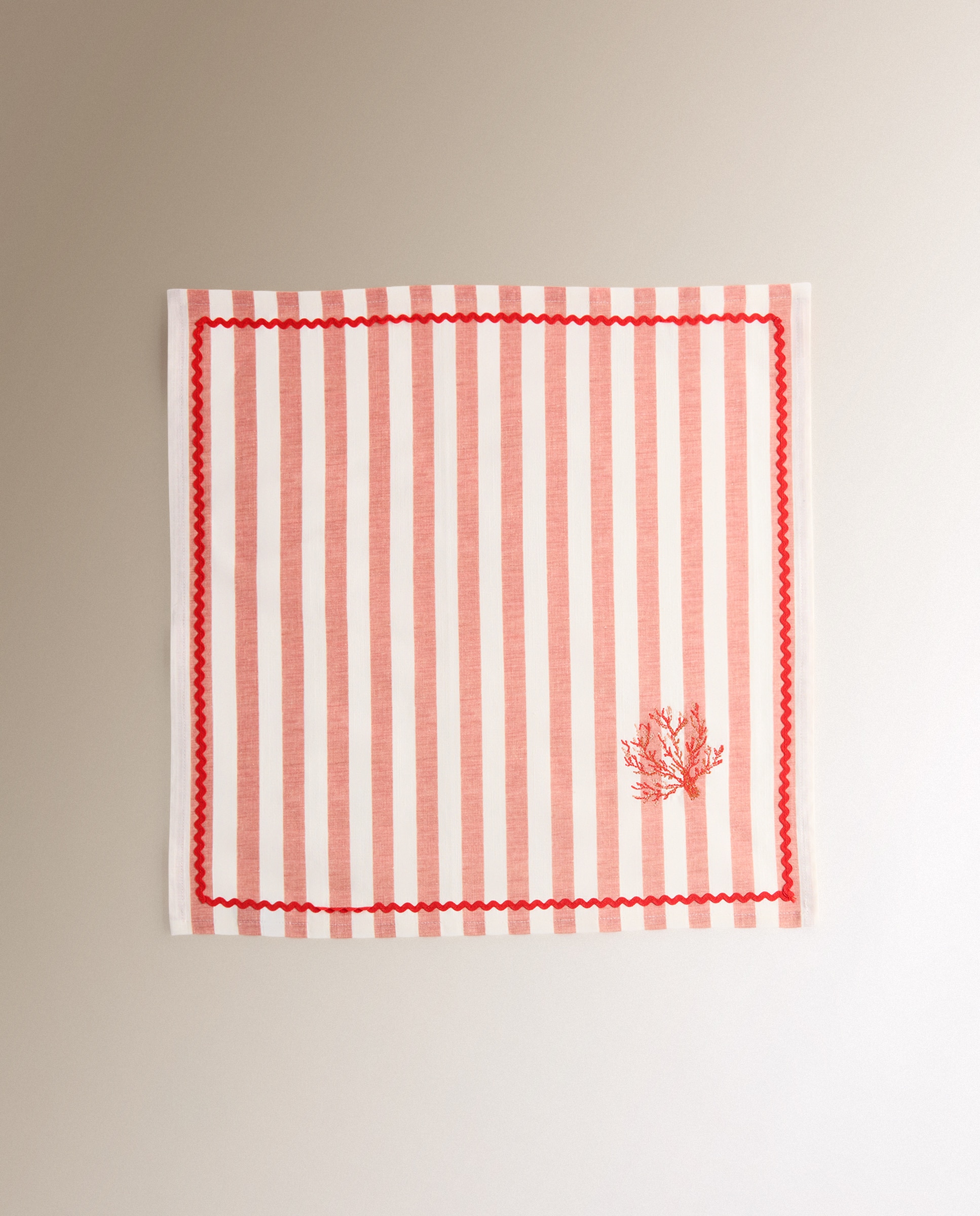 Conjunto de 2 Guardanapos de Algodão Colva Coral-2