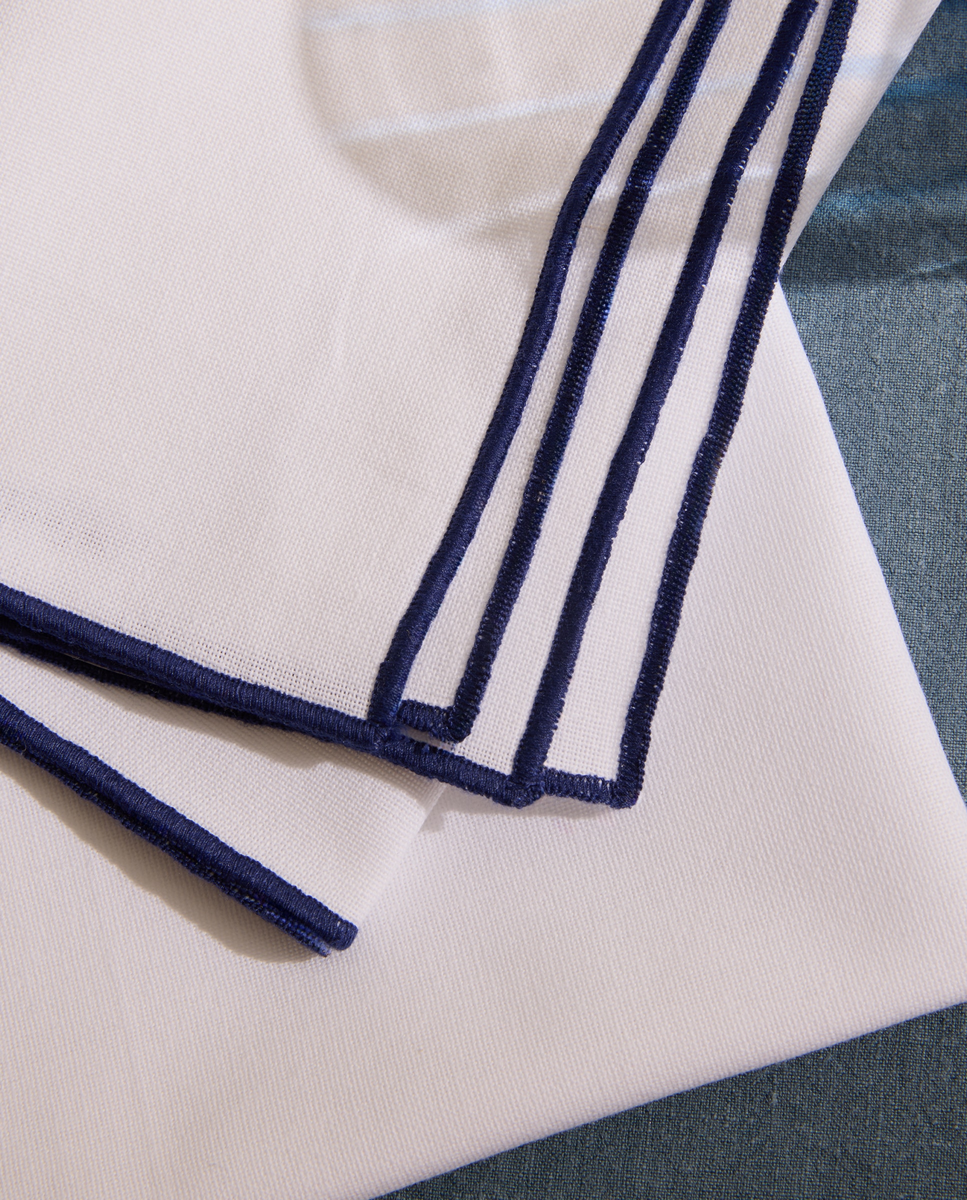 Set 2 servilletas de algodón Overlock - Azul 50 x 50 cm Azul-4