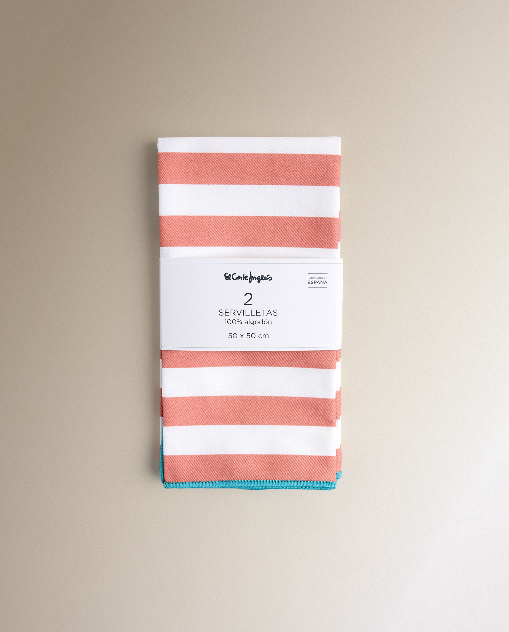 Conjunto de 2 Guardanapos de Algodão Eiren Coral-5