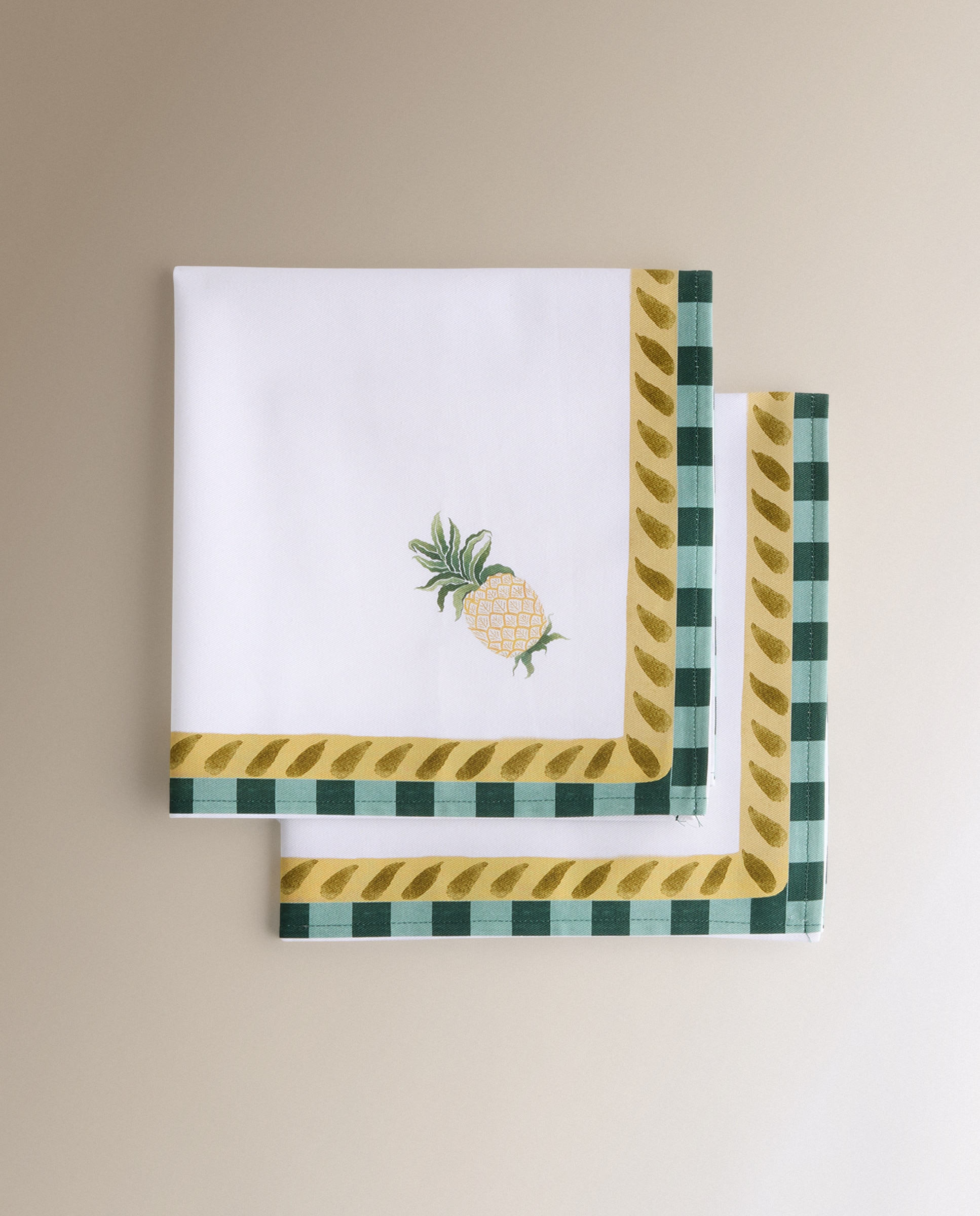 Conjunto de 2 Guardanapos de Algodão Malambo Multicolor-3