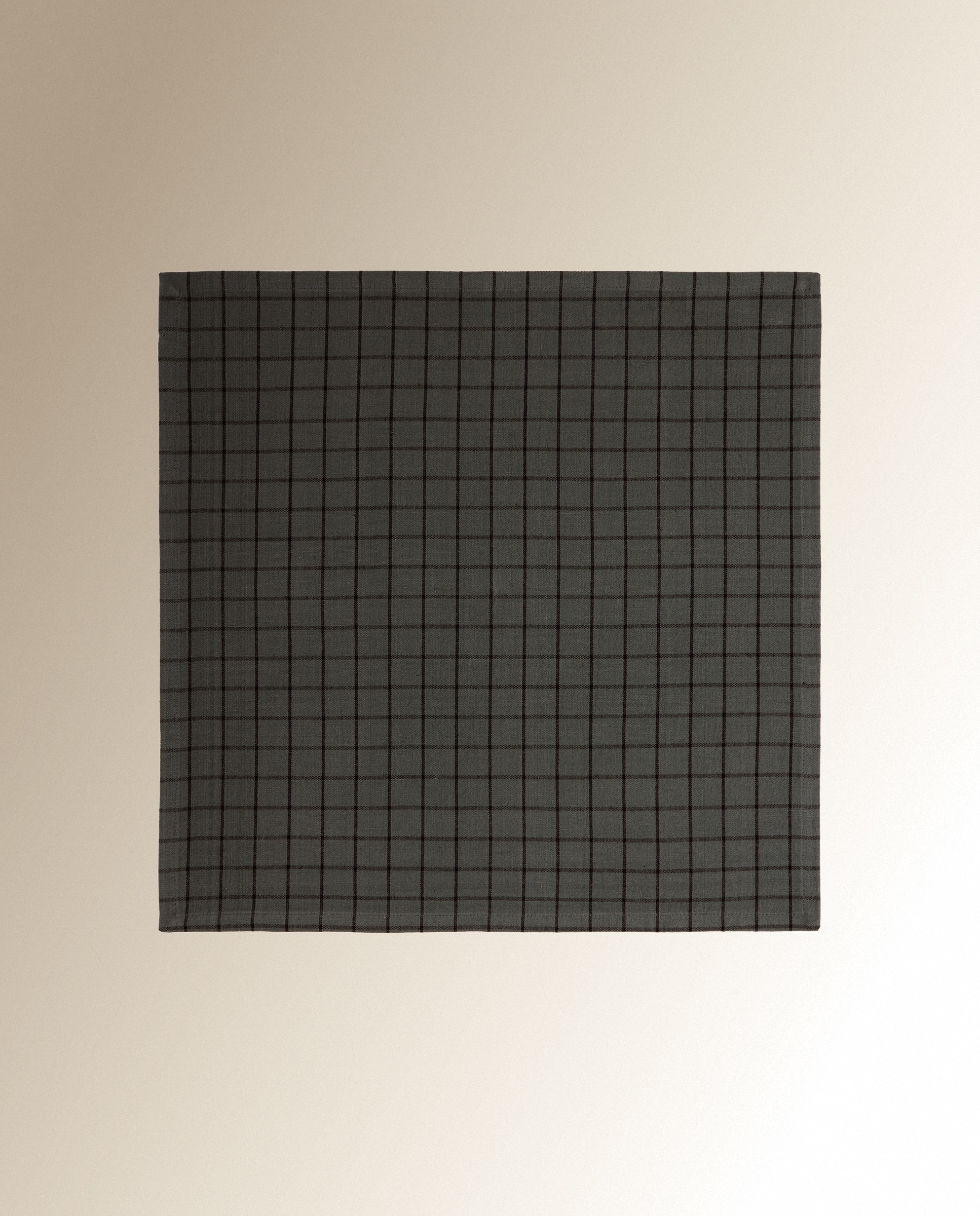 Conjunto de 2 Guardanapos em Algodão Charcoal Cinzento Antracite-3