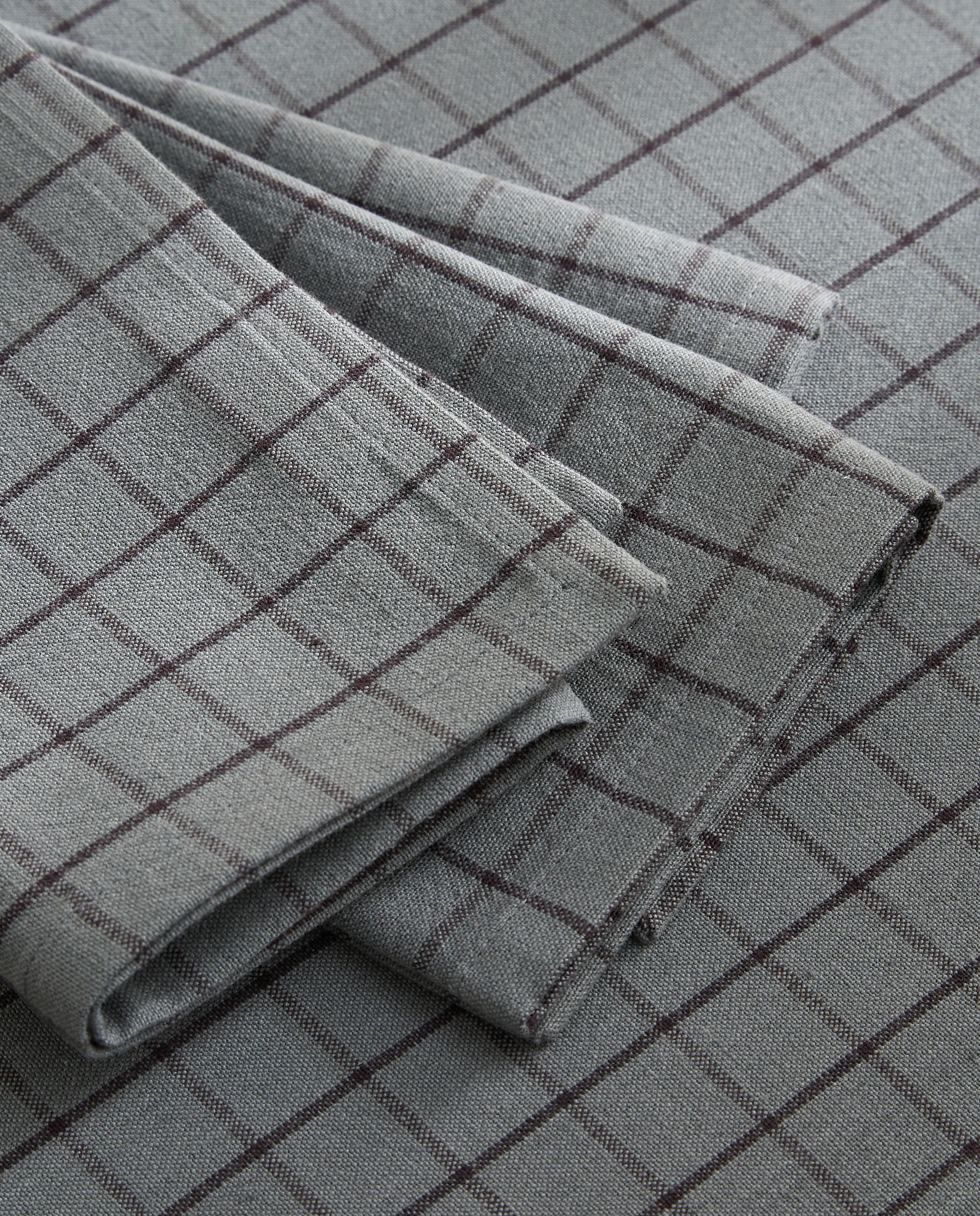 Conjunto de 2 Guardanapos em Algodão Charcoal Cinzento Antracite-4