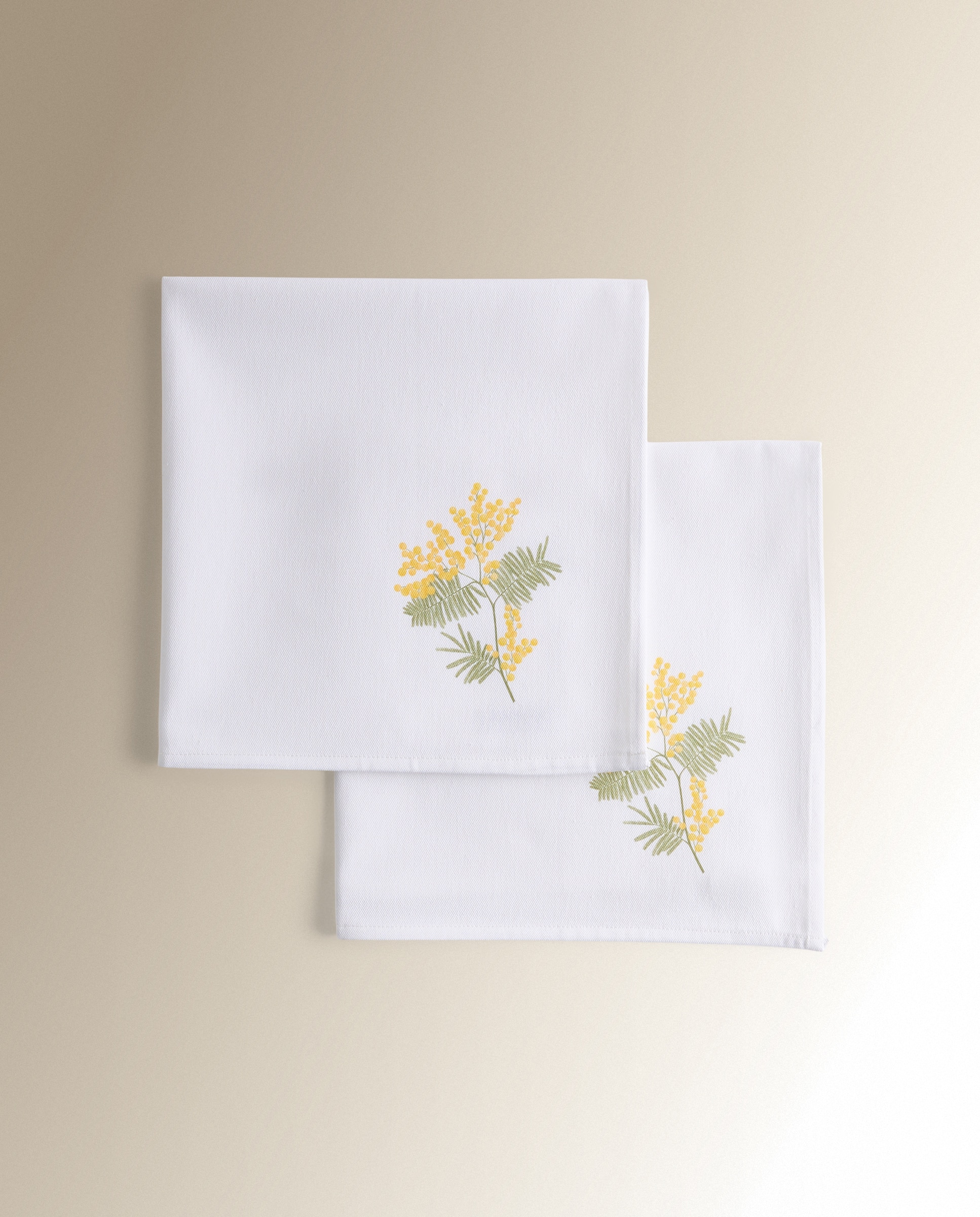 Set 2 servilletas algodón Mimosa - Amarillo Amarillo-2