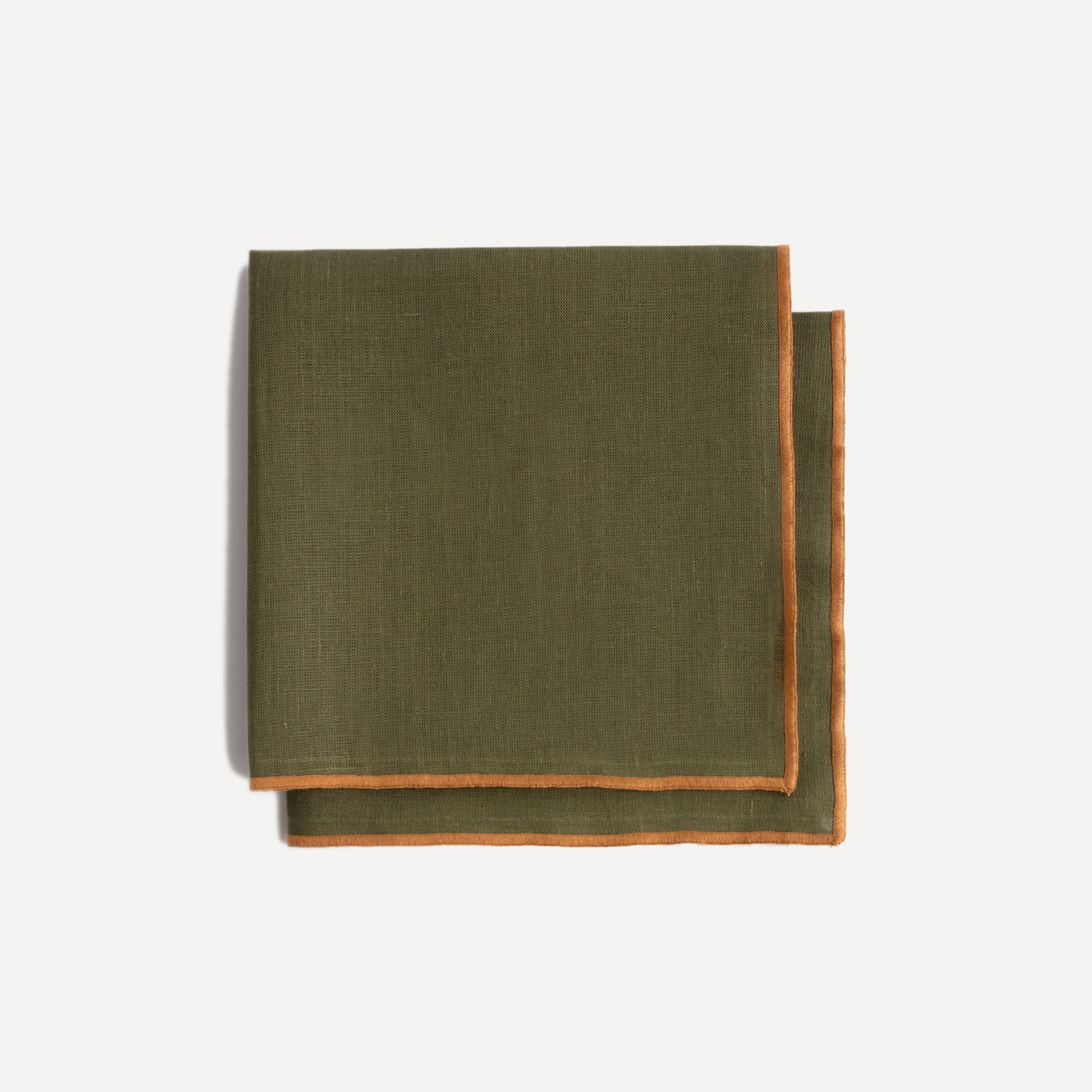 Conjunto de 2 guardanapos de linho Net S Verde-1