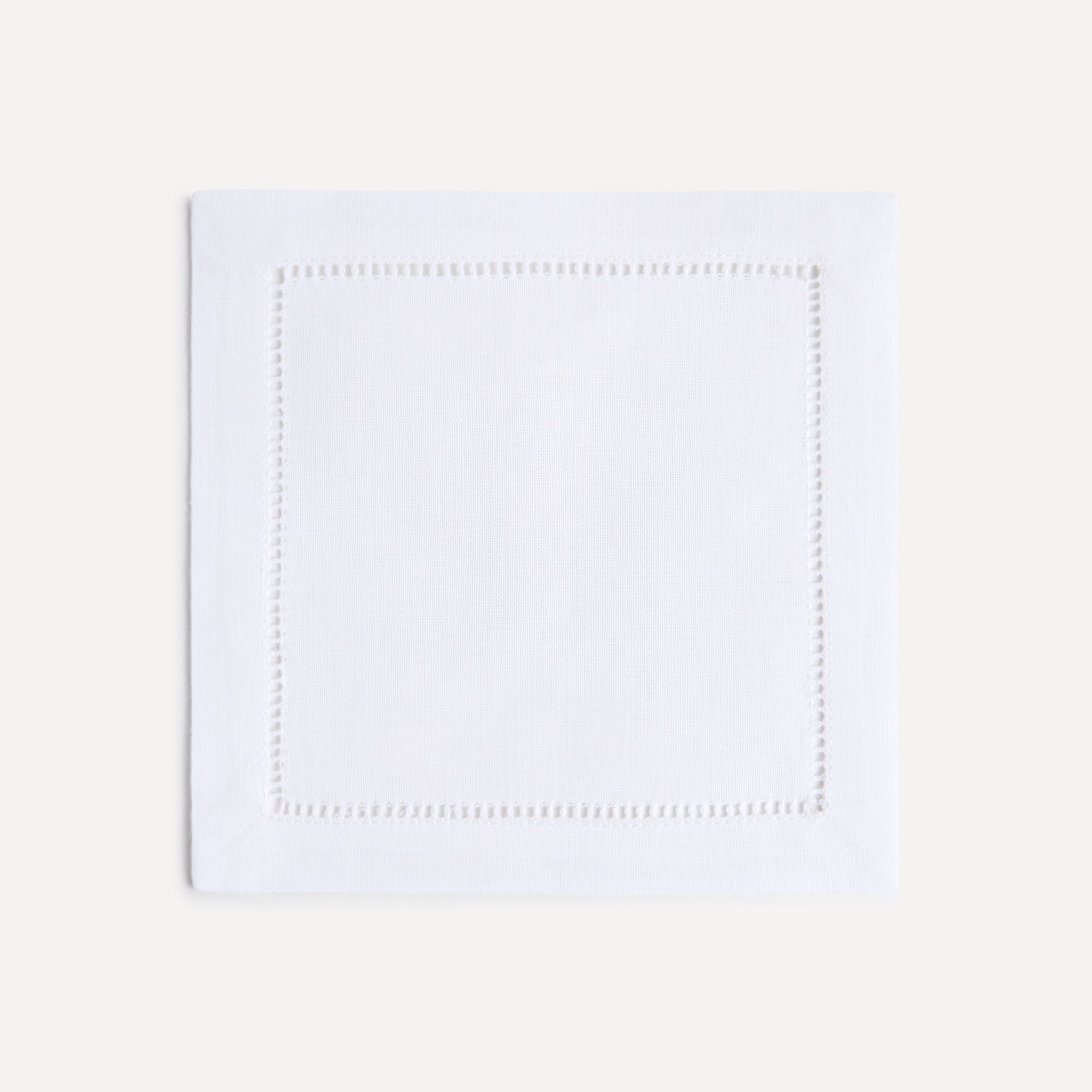 Conjunto de 4 Guardanapos de Cocktail Liso Branco-2