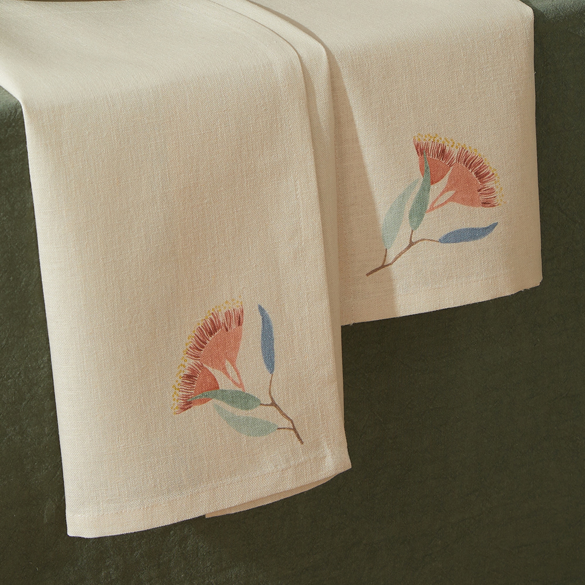 Conjunto de 2 Guardanapos de Linho e Algodão Eucali Multicolor-1