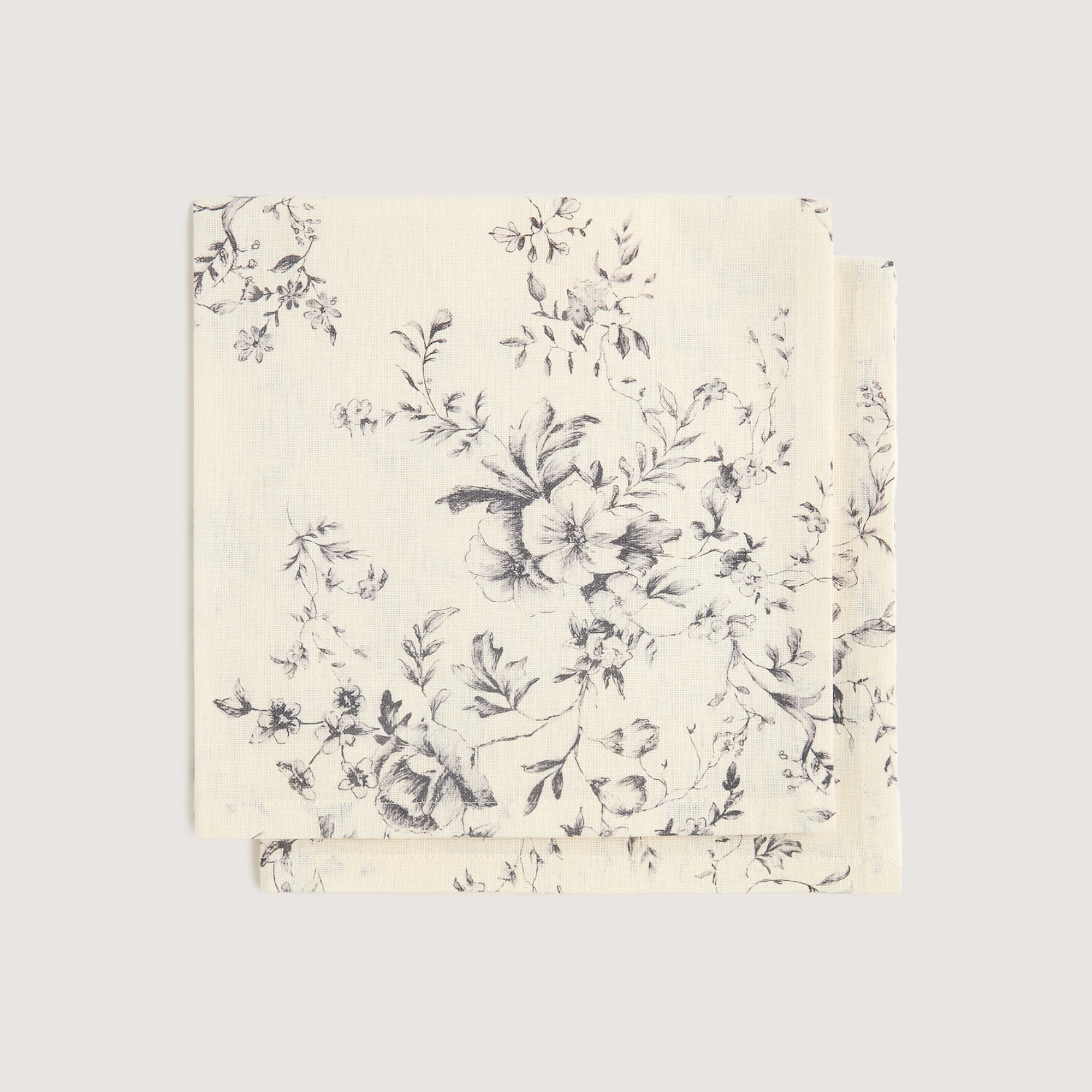 Conjunto de 2 Guardanapos de Linho e Algodão Bianca Branco-1