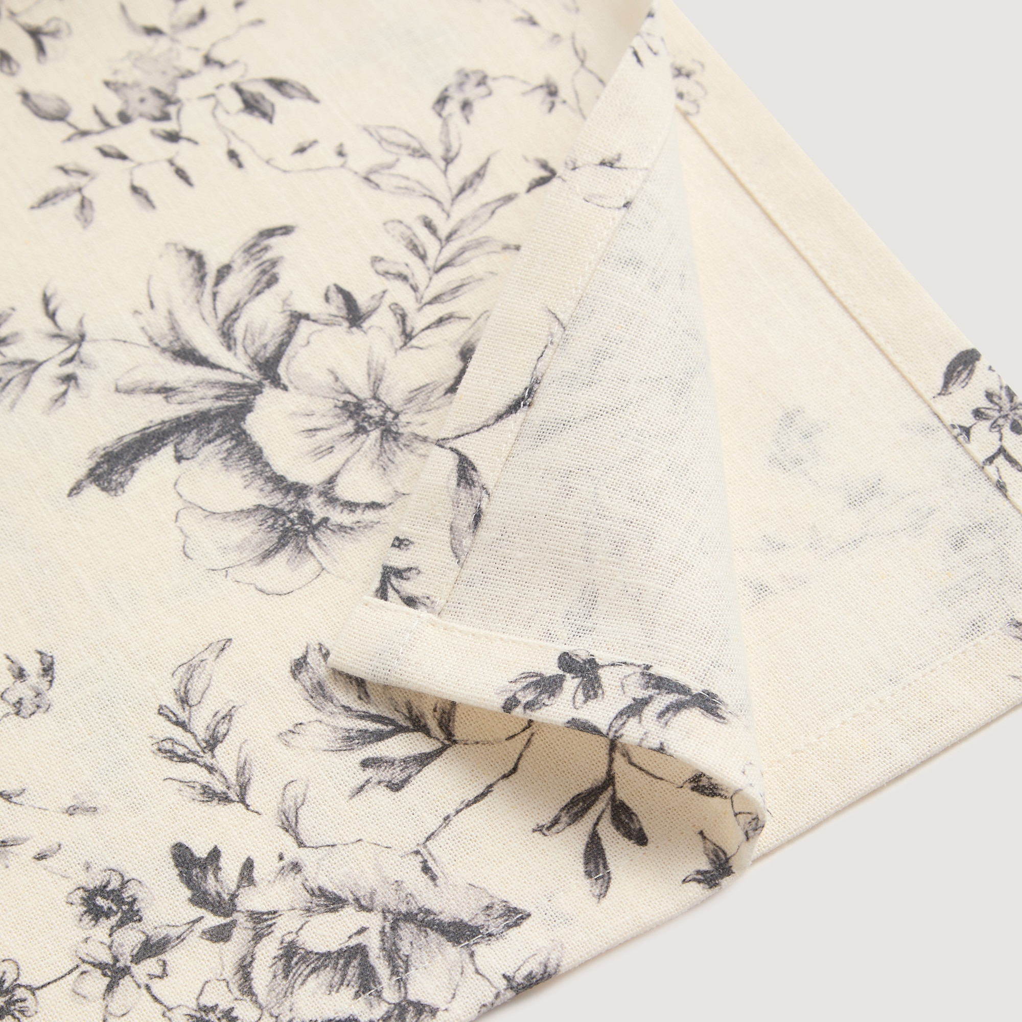 Conjunto de 2 Guardanapos de Linho e Algodão Bianca Branco-3