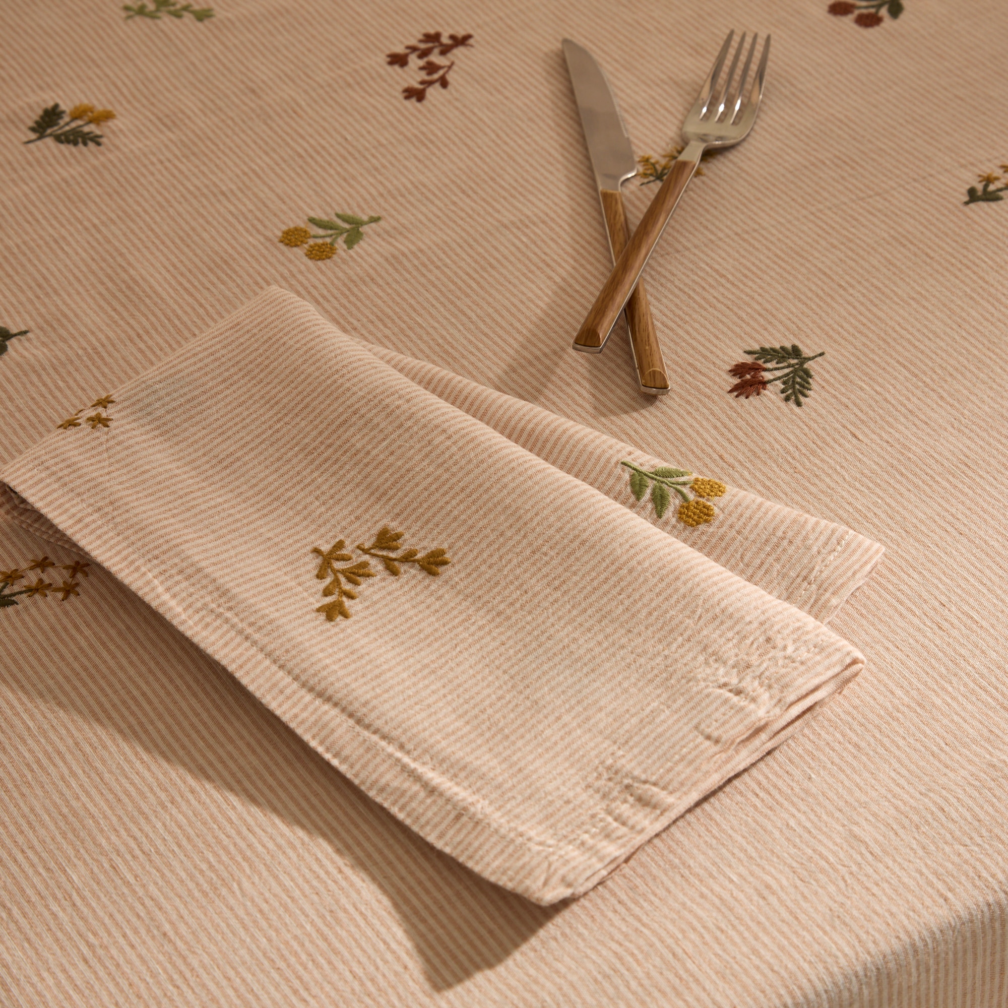 Conjunto de 2 Guardanapos de Algodão e Linho Sienna Cobre-1