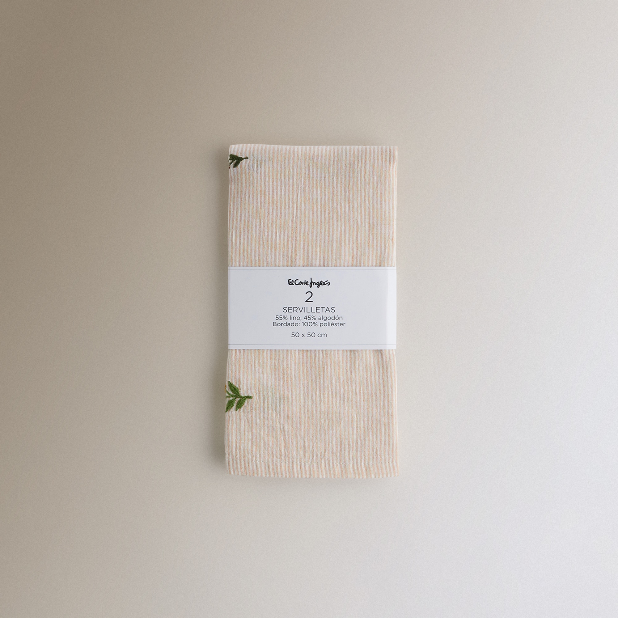 Conjunto de 2 Guardanapos de Algodão e Linho Sienna Cobre-5