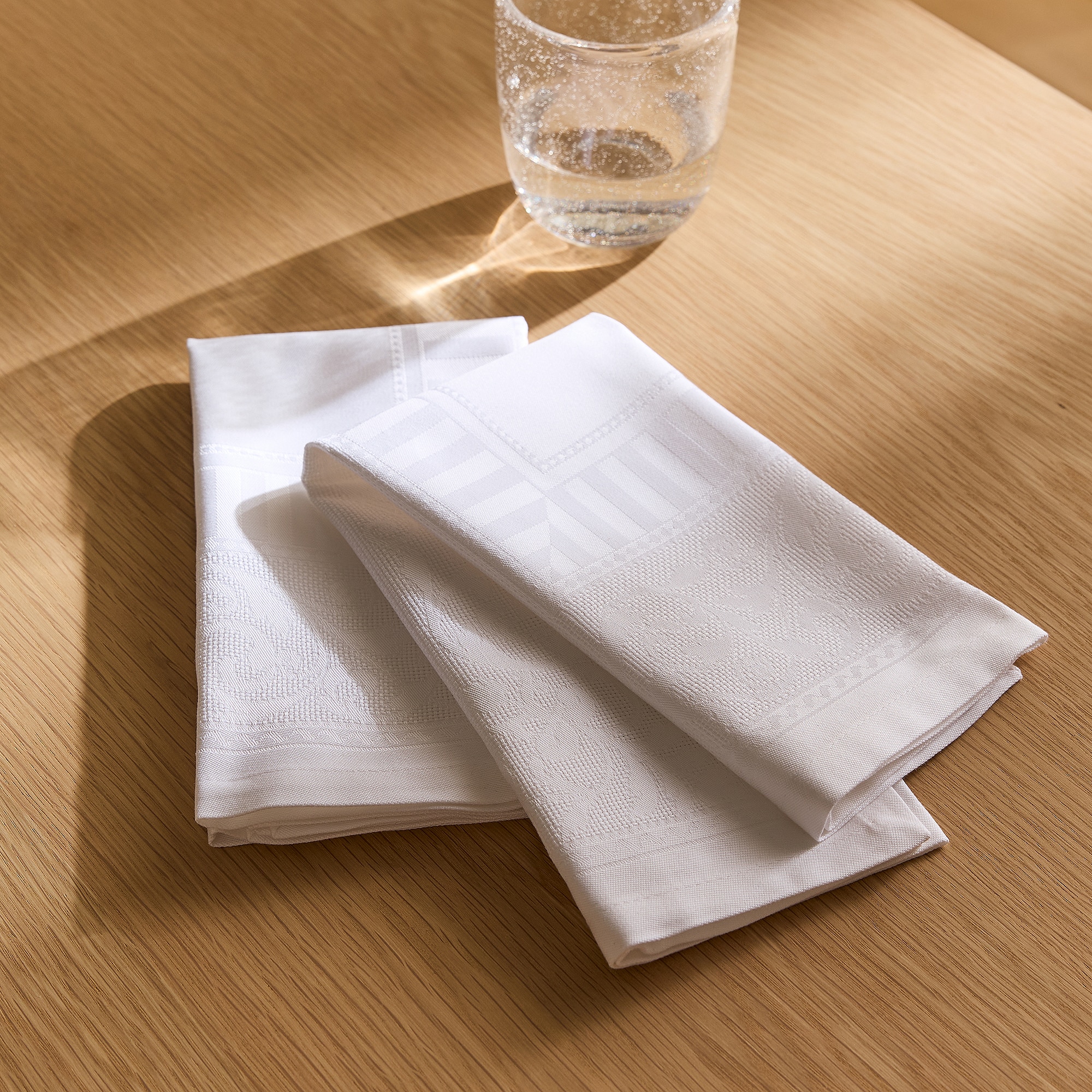 Set 2 servilletas algodón Versalles - Blanco 50 x 50 cm Blanco-1