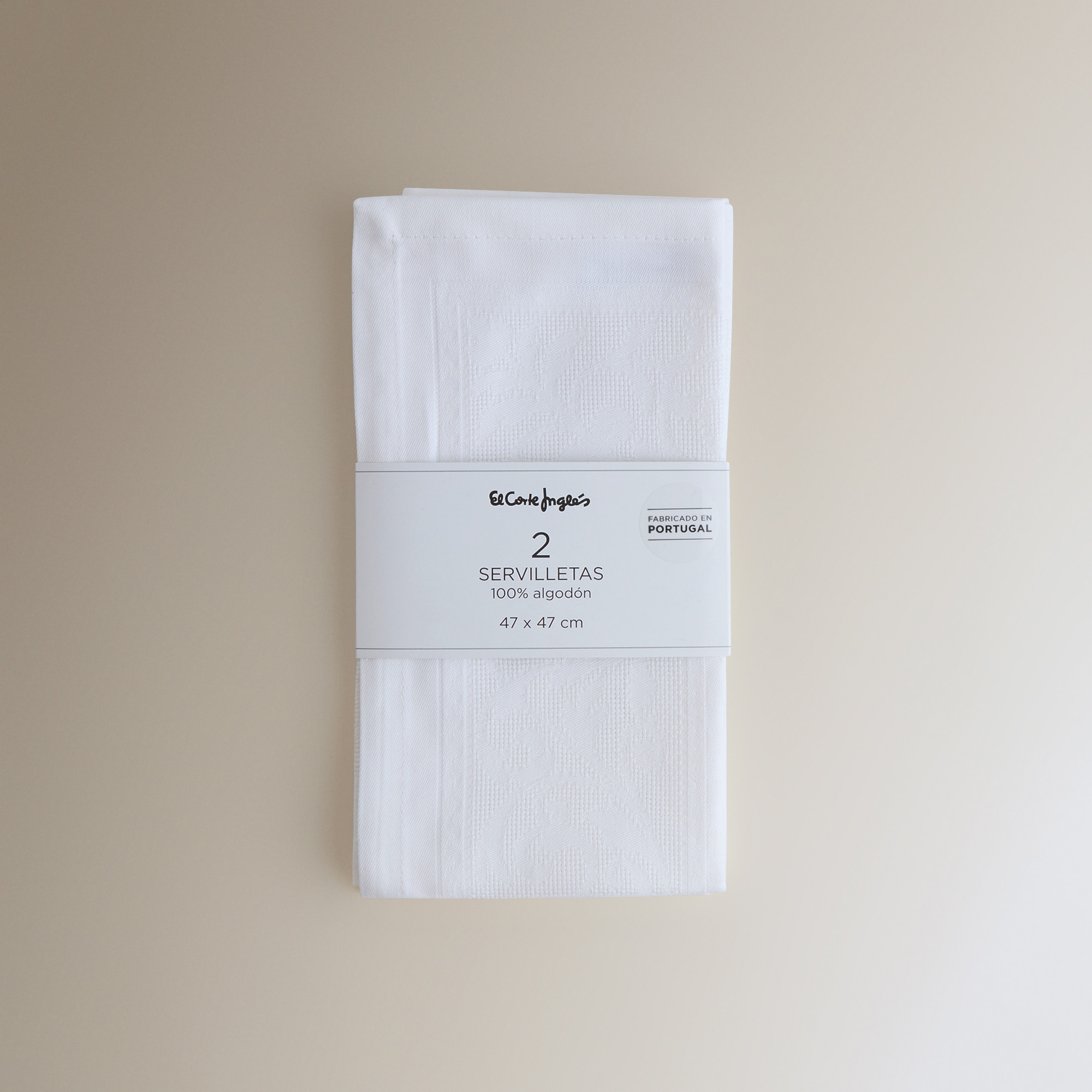 Set 2 servilletas algodón Versalles - Blanco 50 x 50 cm Blanco-5
