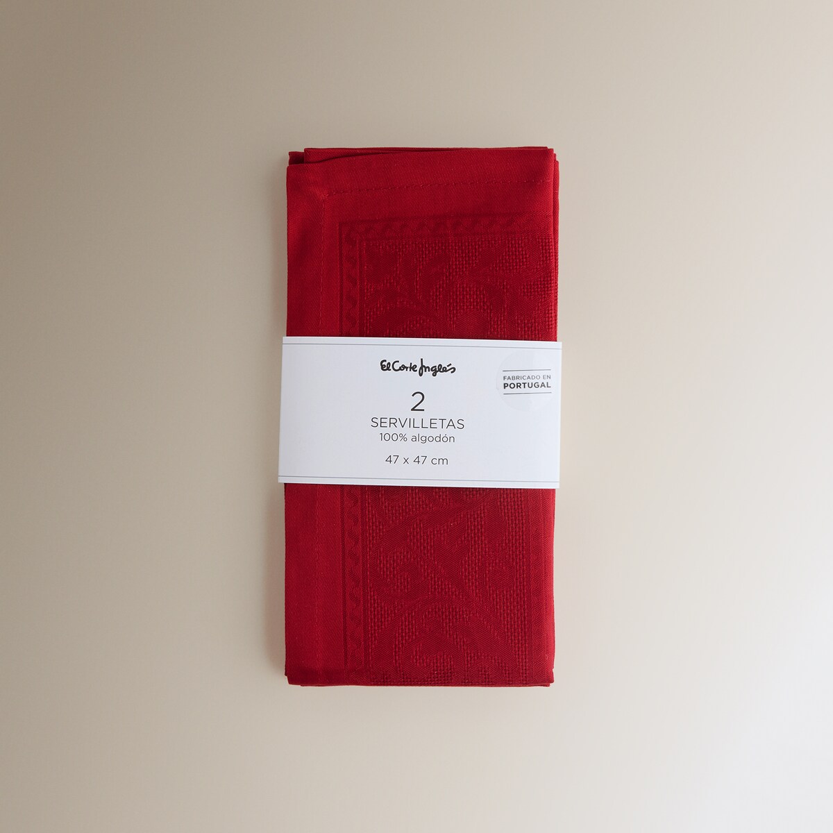 Conjunto de 2 Guardanapos de Algodão Versalles Vermelho-5