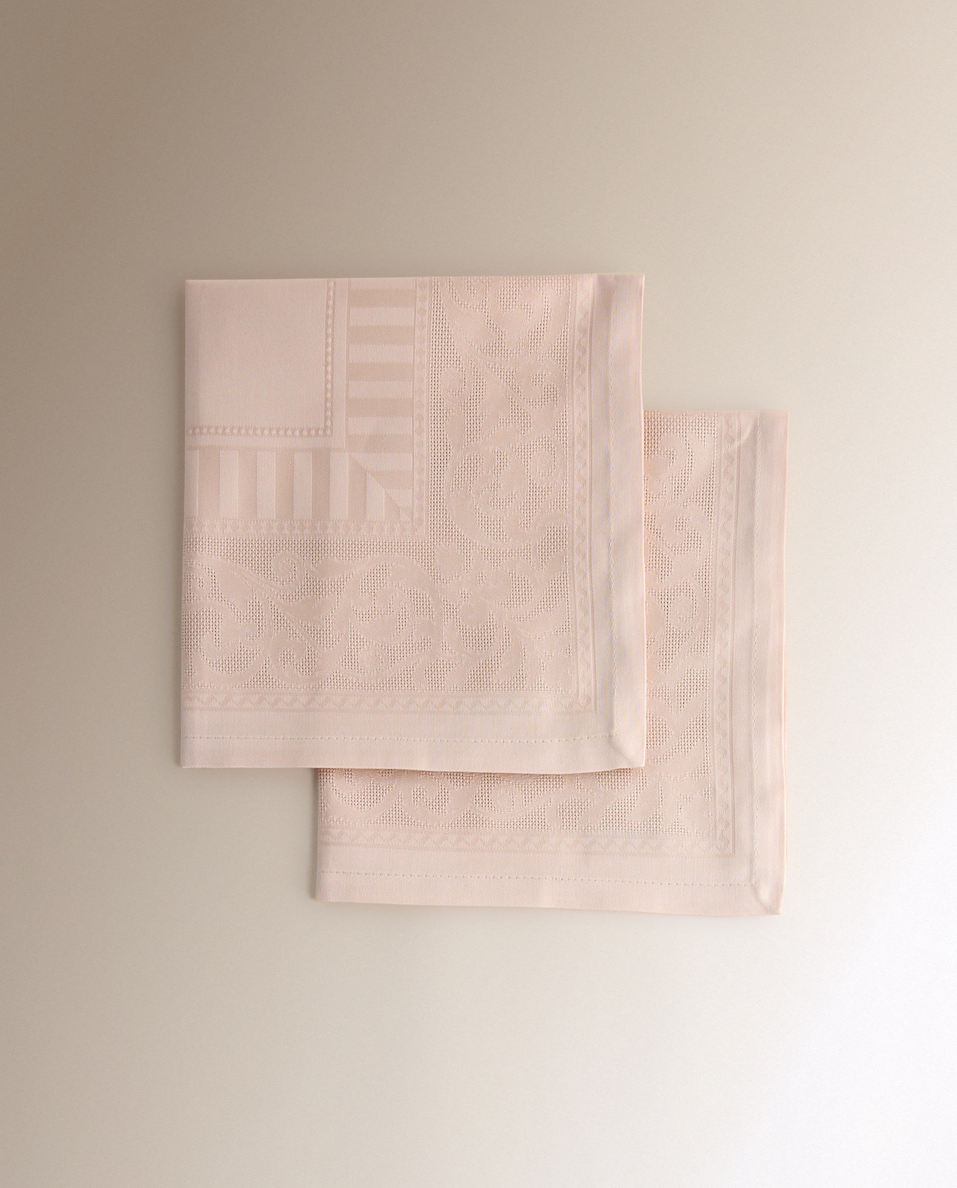 Set 2 servilletas algodón Versalles - Beige 50 x 50 cm Beige-3
