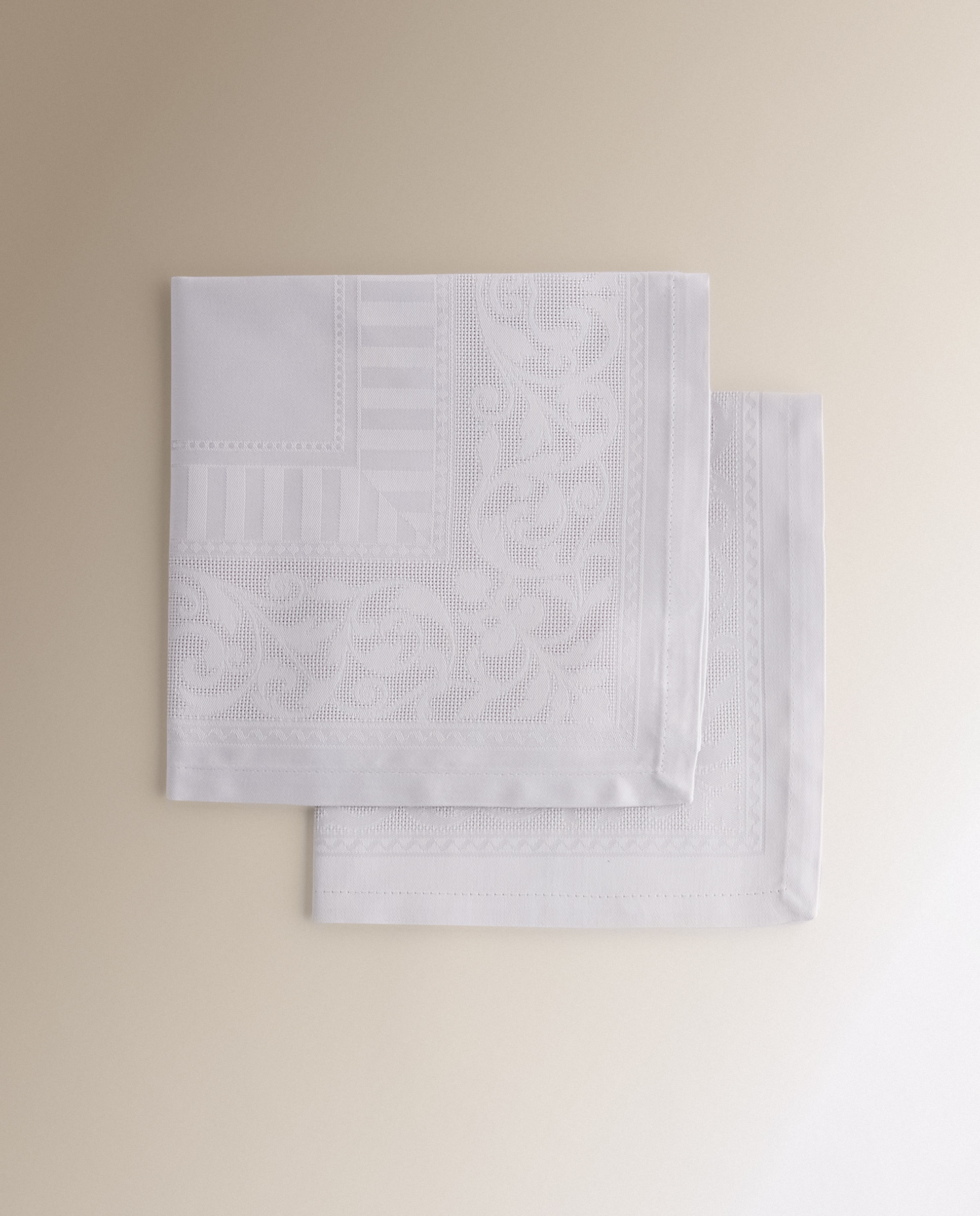 Set 2 servilletas algodón Versalles - Gris 50 x 50 cm Gris-3