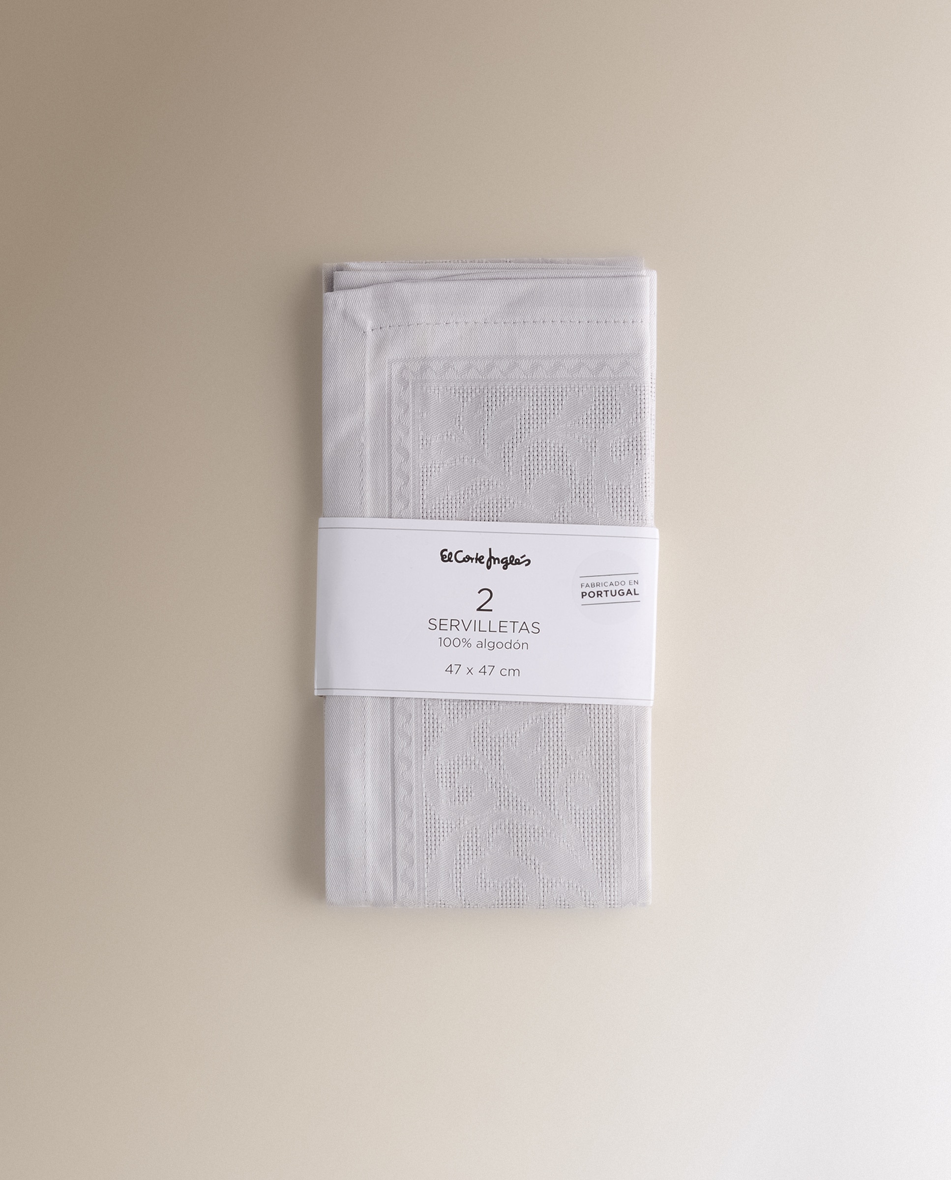 Set 2 servilletas algodón Versalles - Gris 50 x 50 cm Gris-5