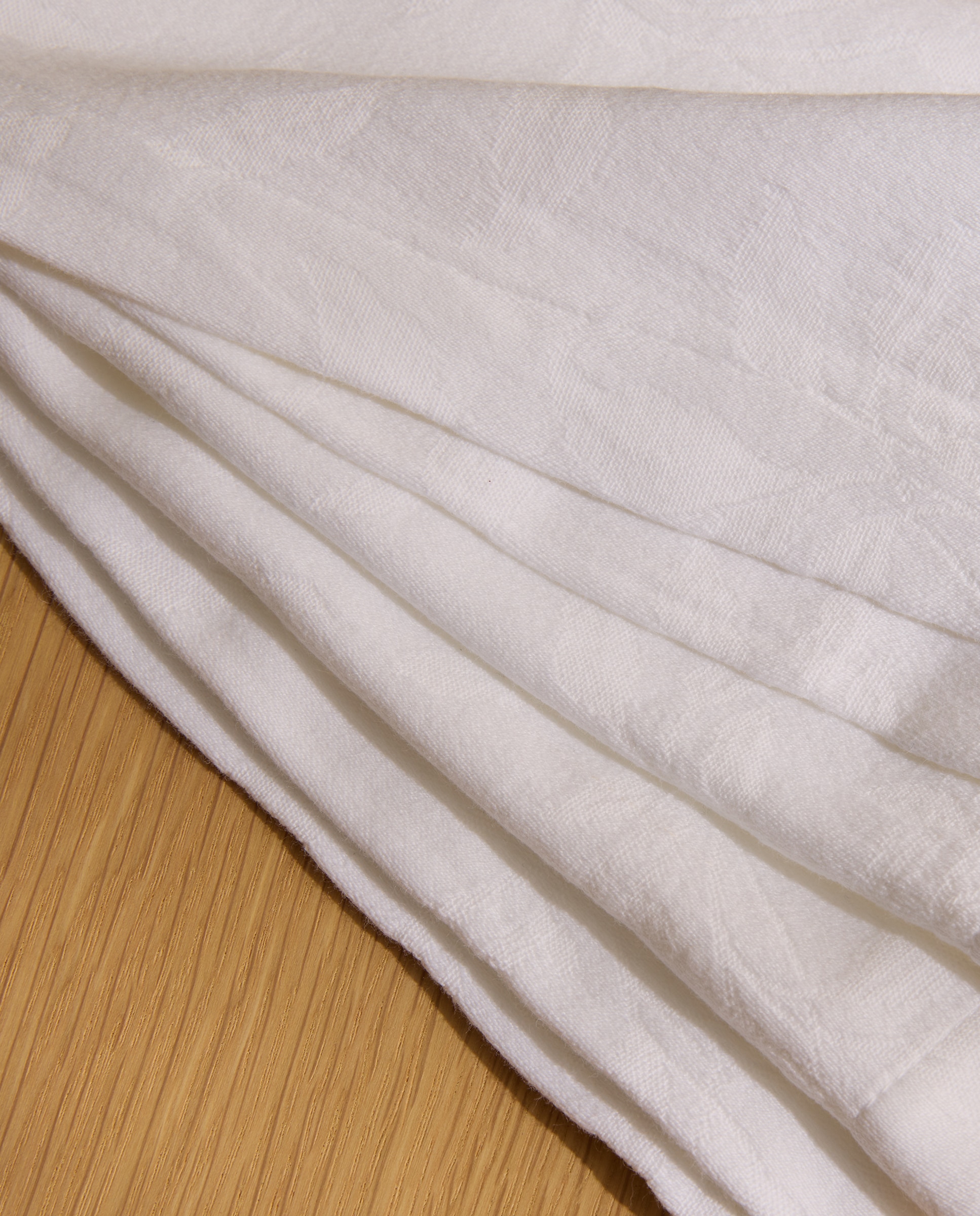 Set 2 servilletas algodón Anne - Blanco 50 x 50 cm Blanco-4