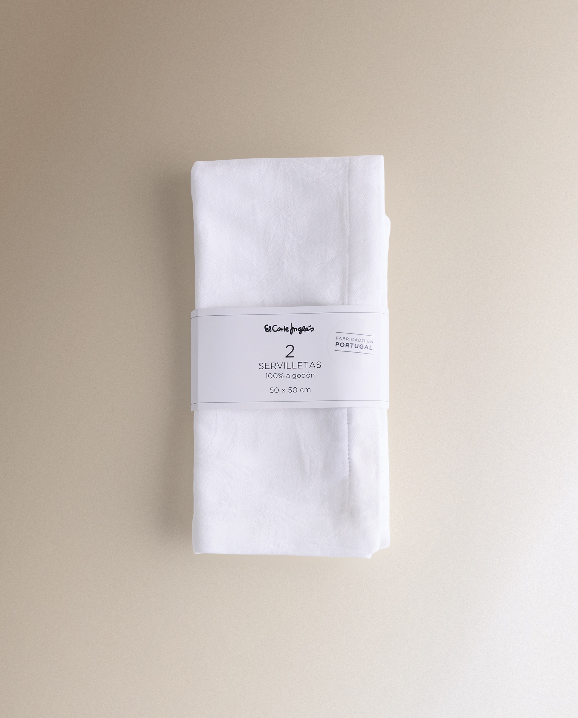 Set 2 servilletas algodón Anne - Blanco 50 x 50 cm Blanco-5