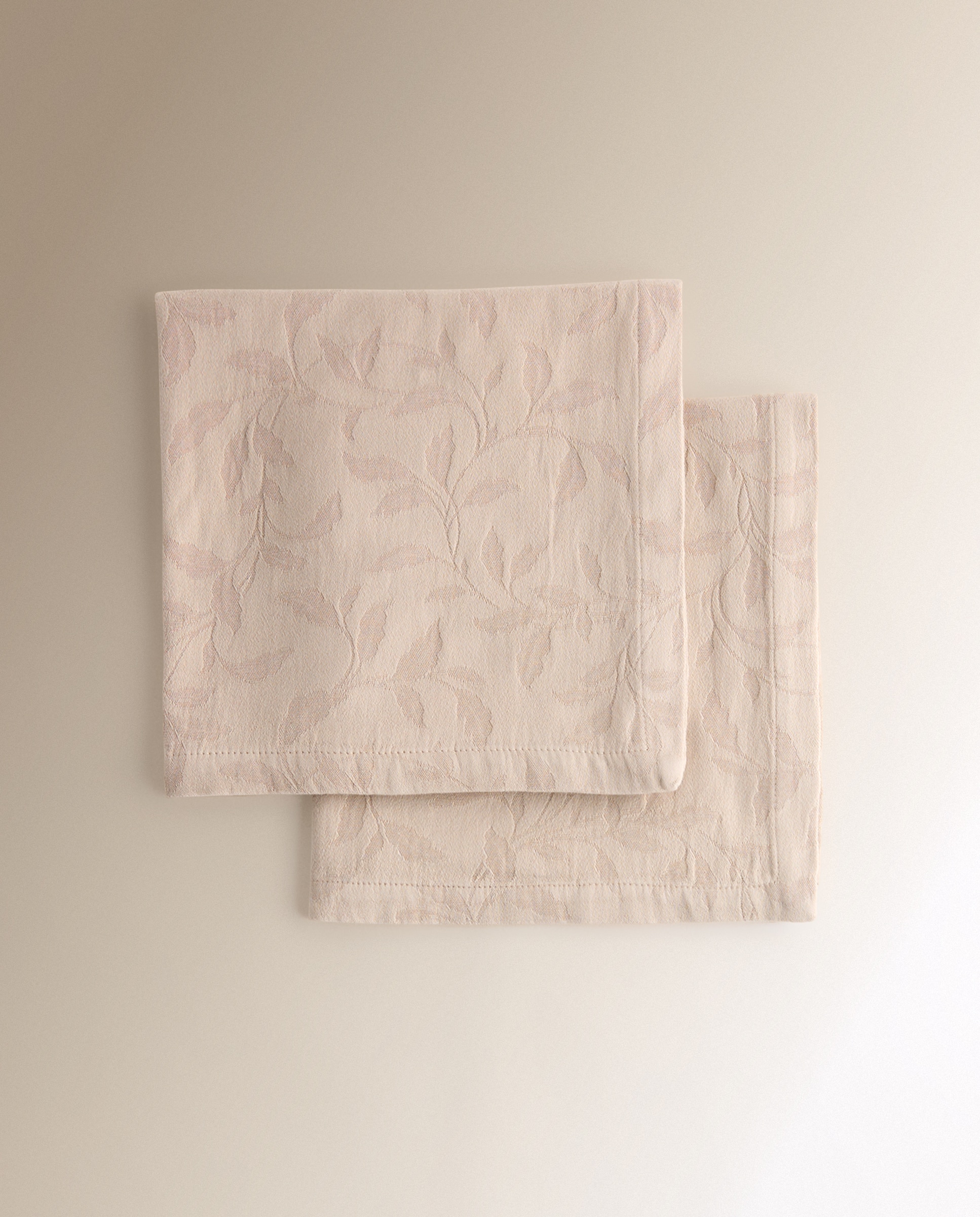 Set 2 servilletas algodón Anne - Beige 50 x 50 cm Beige-3