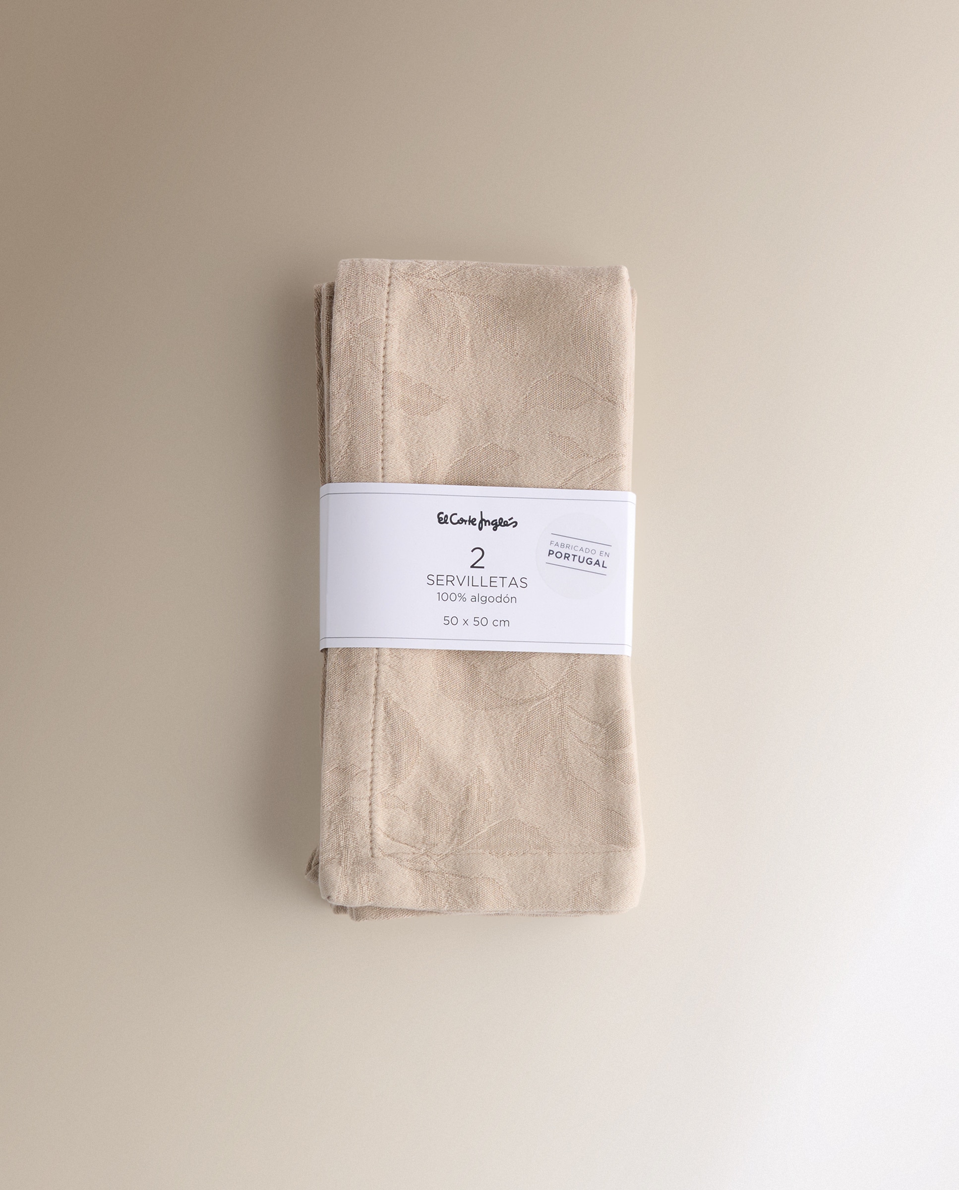 Set 2 servilletas algodón Anne - Beige 50 x 50 cm Beige-5