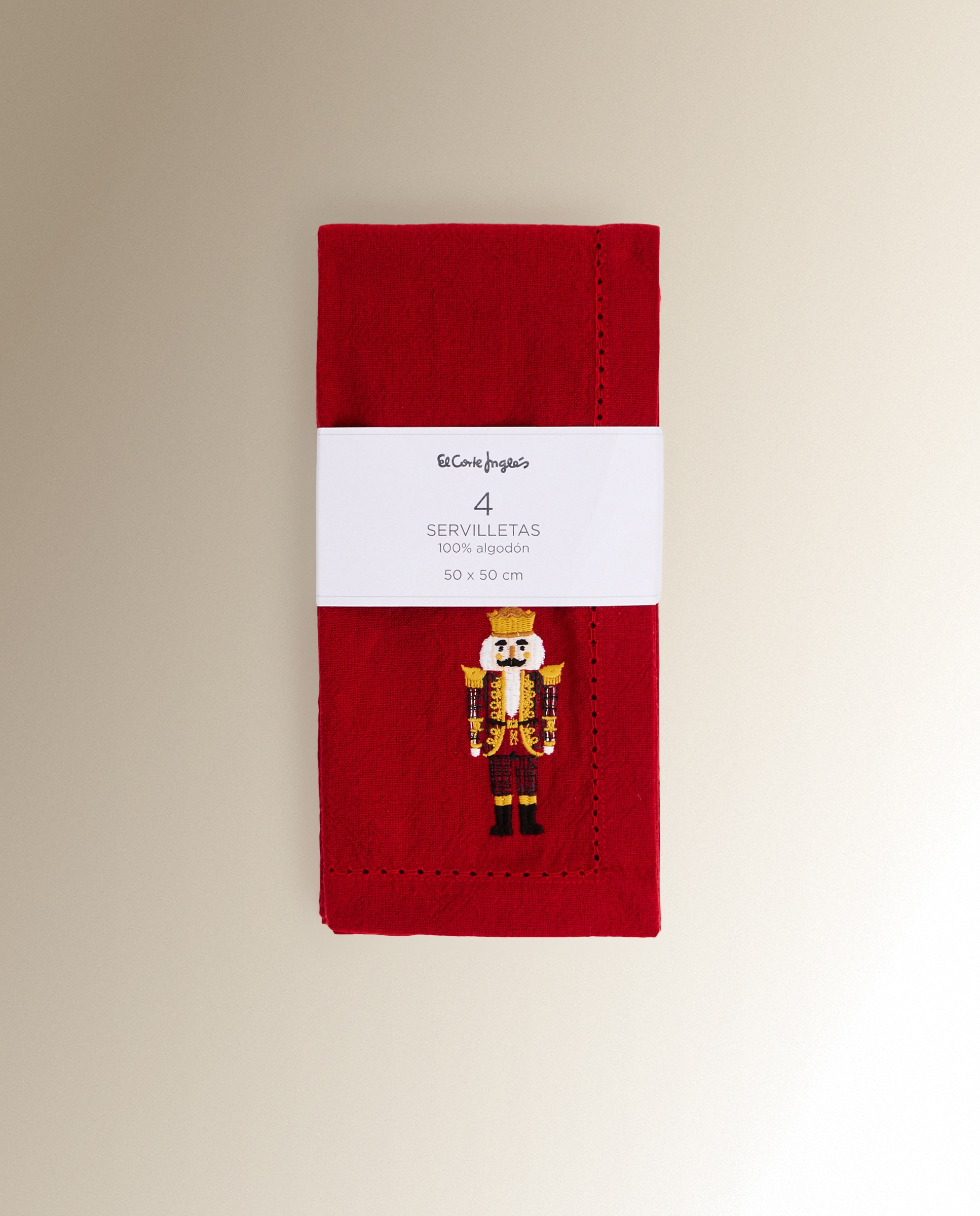 Set 4 servilletas algodón Royal - Rojo 50 x 50 cm Rojo-5