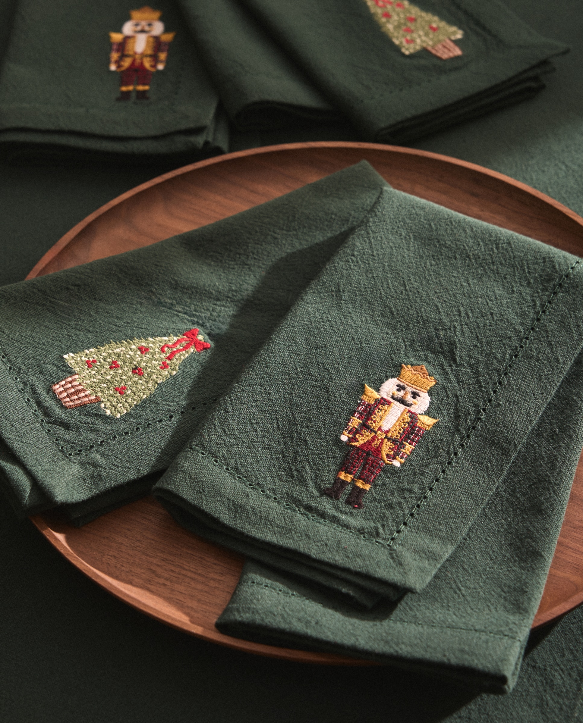 Set 4 servilletas algodón Royal - Verde 50 x 50 cm Verde-1